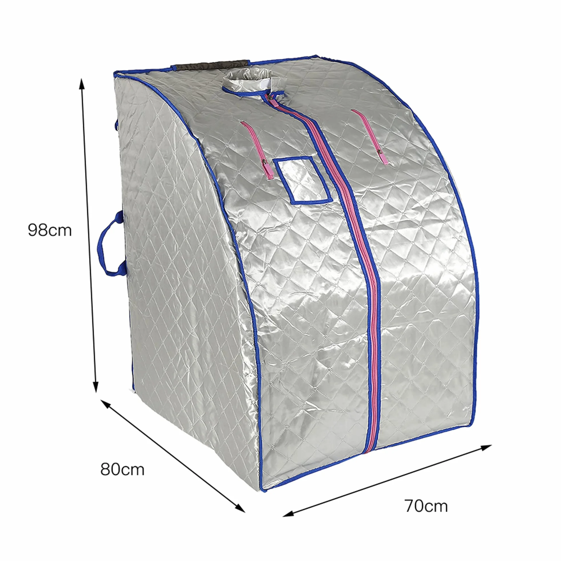 MINGYI Przenośna składana sauna na podczerwień 80×70×98 cm srebrny