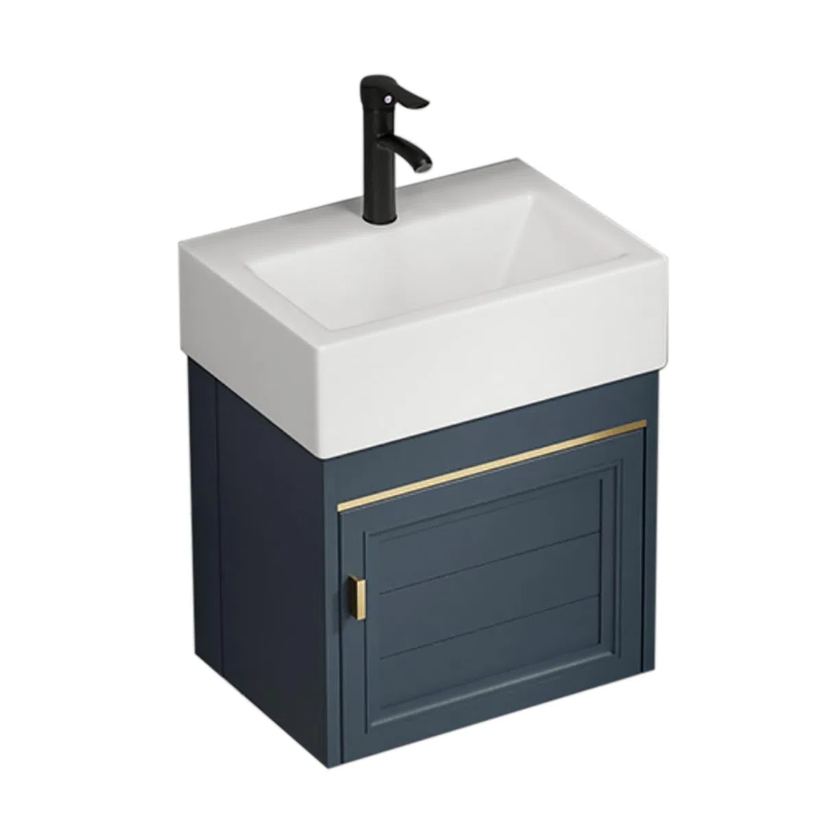 Naścienna pływająca szafka 33 cm łazienka toaletki zlew Combo eith biała żywica i matowy czarny kran nowoczesna toaleta wpuszczana ceramiczna do małej przestrzeni (rozmiar:
