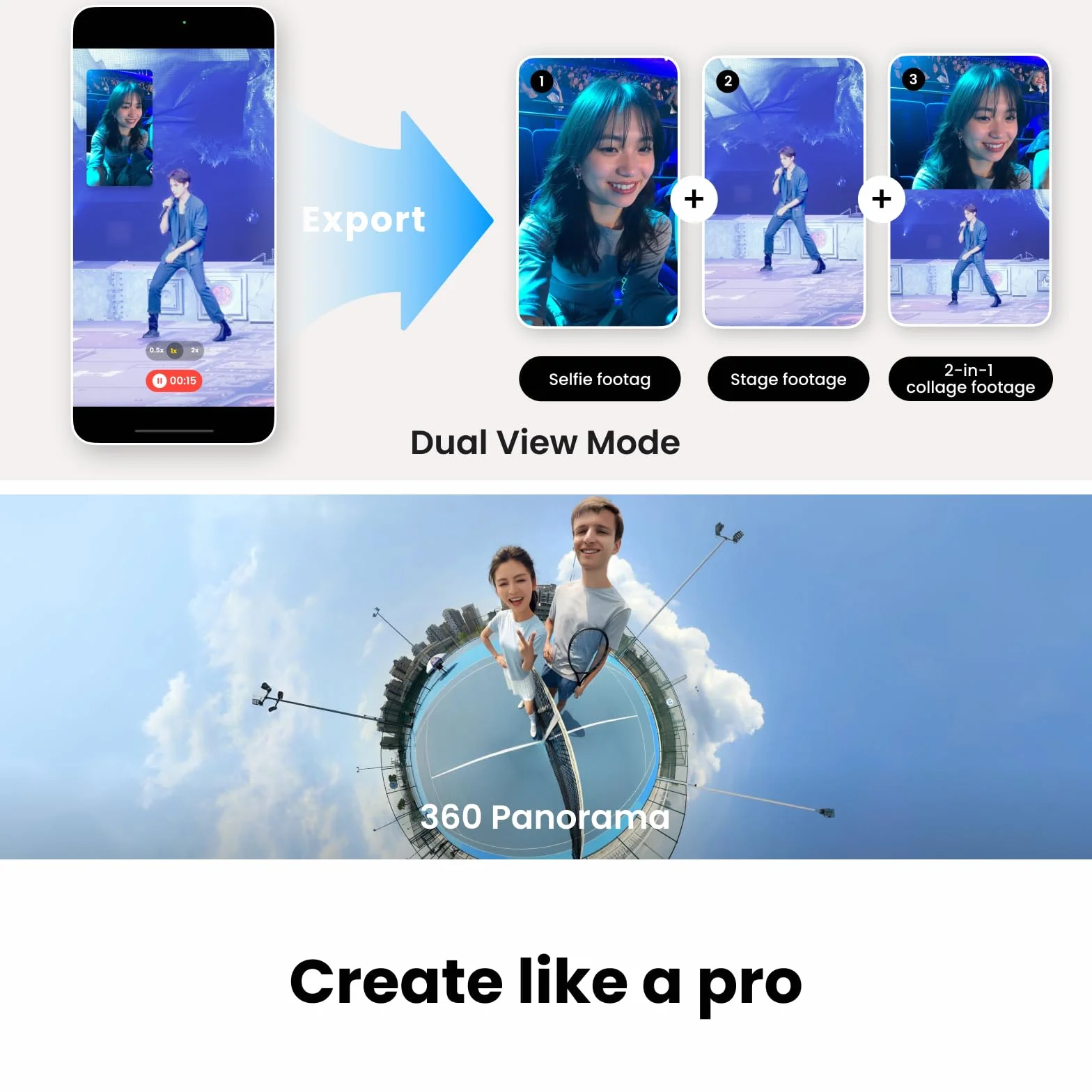 Insta360 Flow 2 Pro stabilizator gimbala do iPhone'a i Androida, AI Phone Gimbal z kijem do selfie i statywem