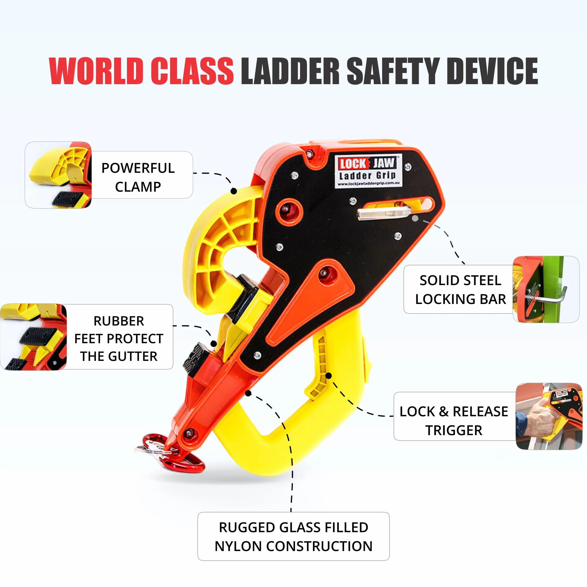 Lock Jaw Ladder Grip Ladder Safety Clip (zestaw 1)