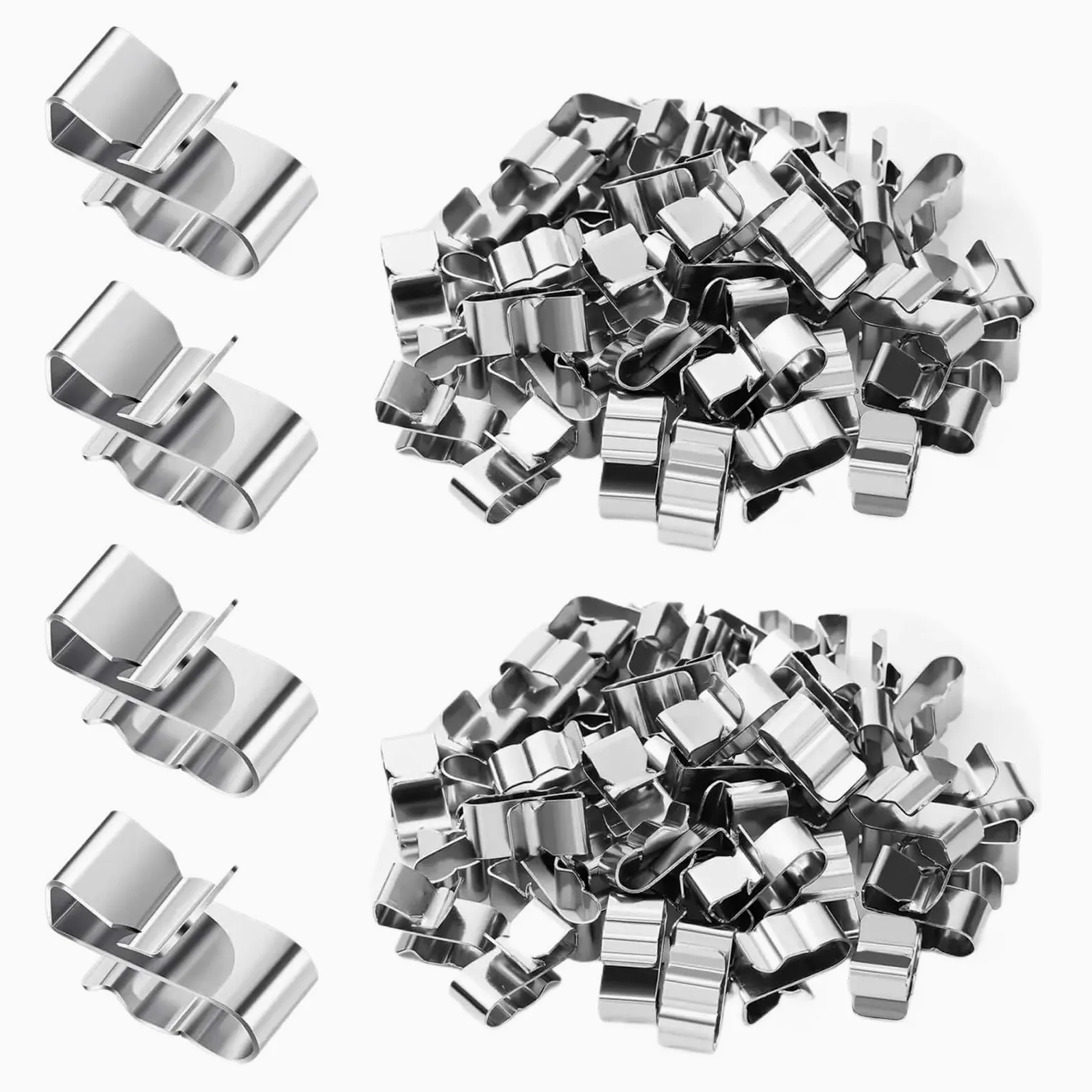 Zaciski Kablowe Ze Stali Nierdzewnej 304 Łączniki Do Drutu Z Ramą Przyczepy Paneli Słonecznych(100PCS)