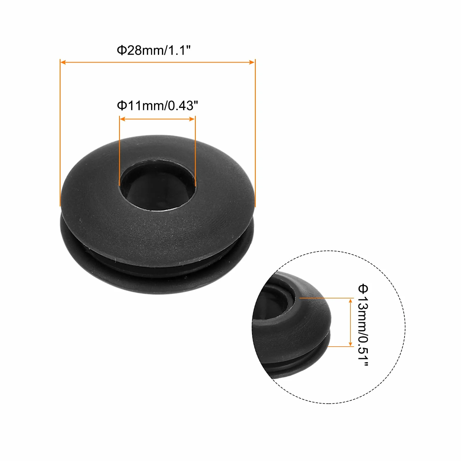 QUARKZMAN Zestaw 10 plastikowych oczek do plandek, zasłon tekstylnych dla plandek basenowych, markiz i banerów, klipsów mocujących, czarnych