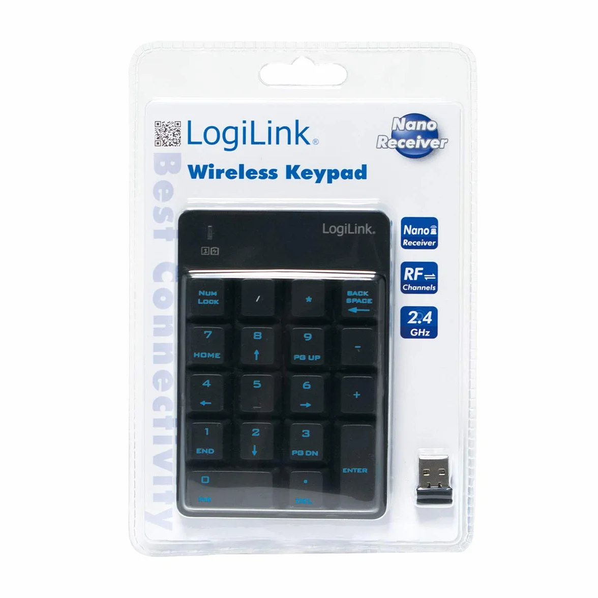 Logilink ID0120 Keypad, Czarny, 8 x 12 x 2 cm