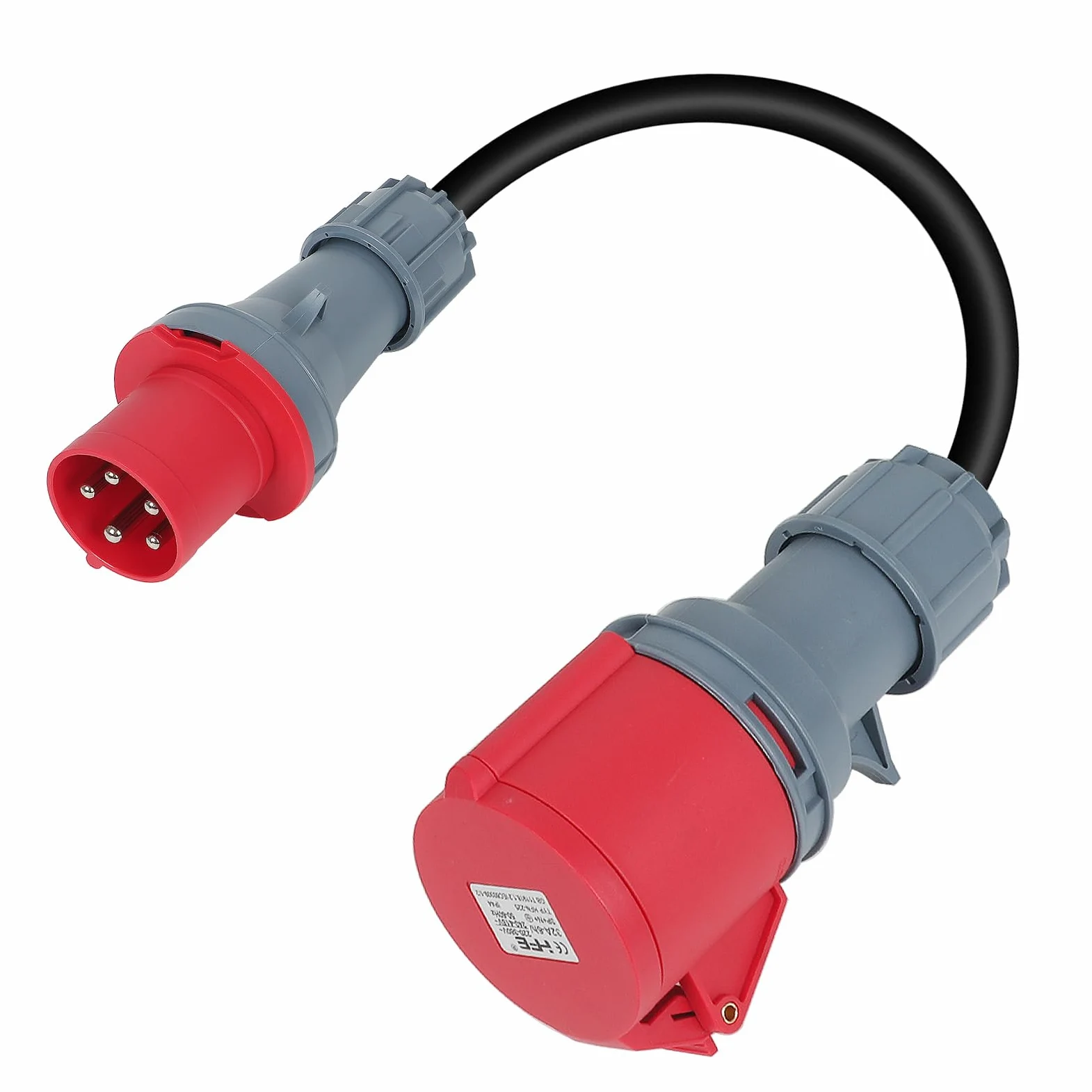 CEE Adapter 32 A 400 V 5P wtyczka do 63 A 400 V, 5G6 5P, CEE adapter prądu wtyczka i gniazdo, złącze 5P