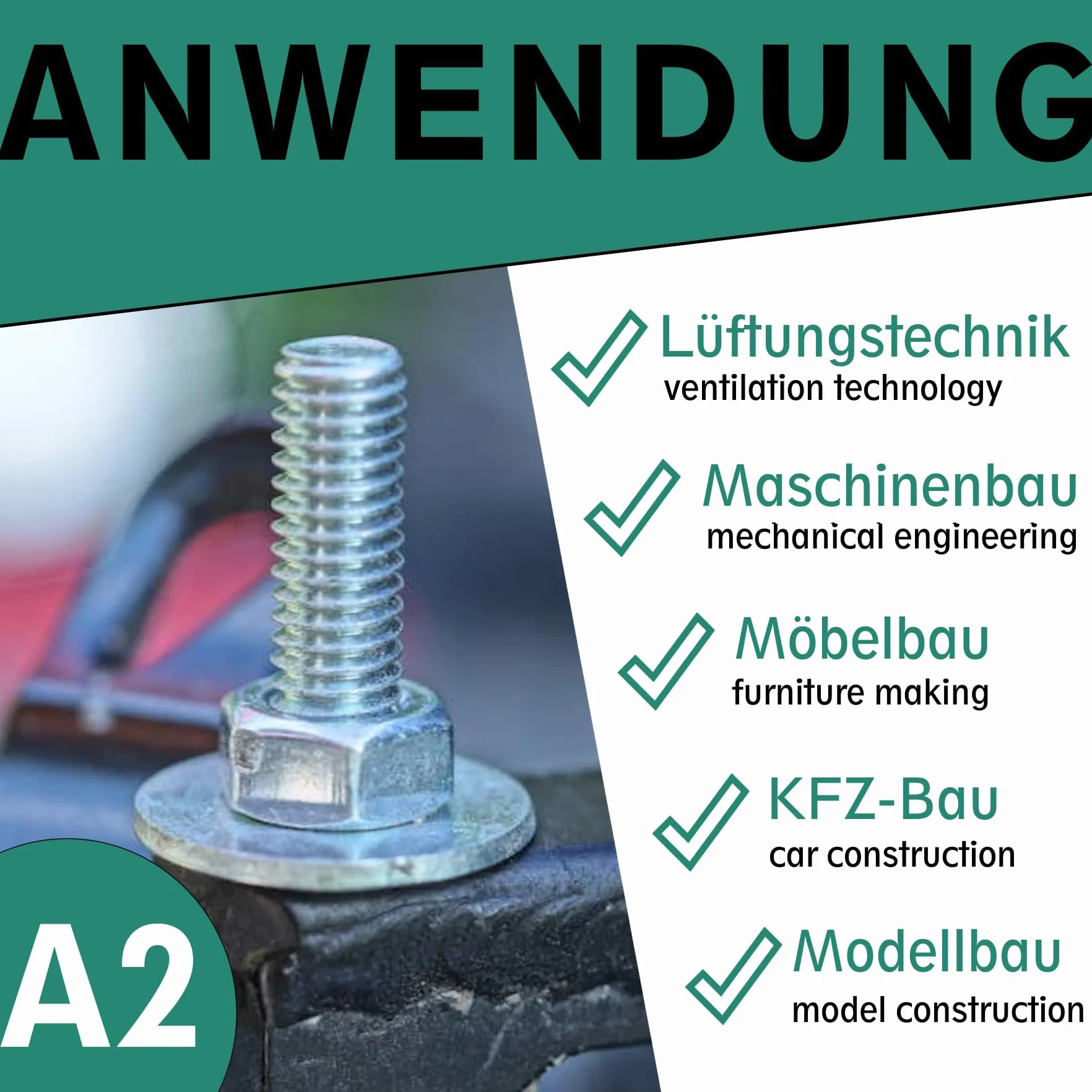 Śruba z łbem wpuszczanym z gniazdem sześciokątnym (ISK) zgodnie z normą ISO 10642 / DIN 7991, stal nierdzewna, A2, V2A, śruba z łbem wpuszczanym, śruba z łbem wpuszczanym (10 sztuk, M5 x 30 mm)