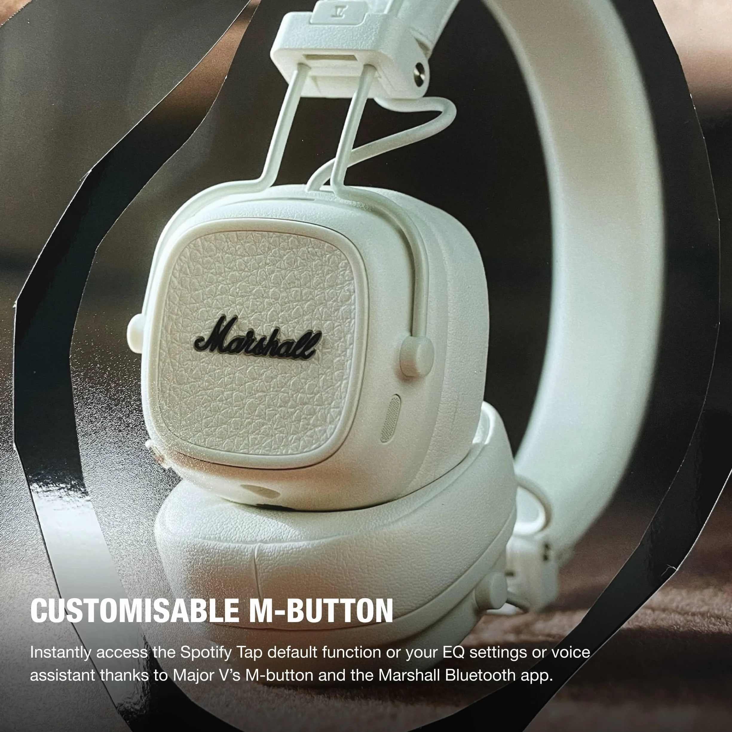 Marshall Major V Bezprzewodowe słuchawki Bluetooth Biały