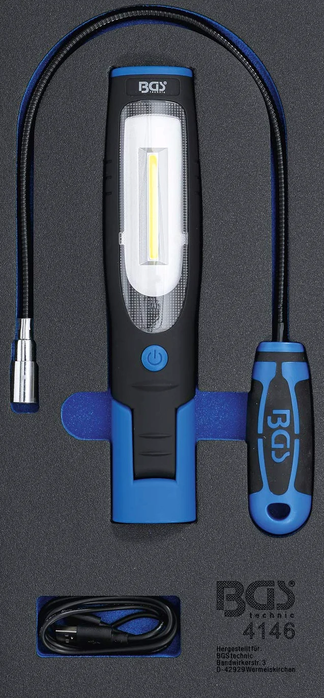 BGS 4146 | Wkładka do szuflady 1/3: lampa i chwytak magnetyczny | 3 szt.