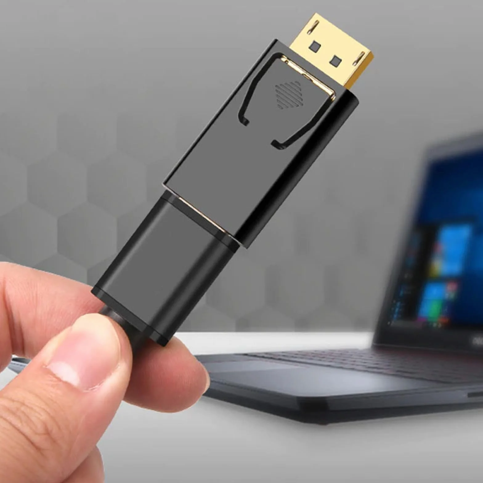 Retoo Adapter DisplayPort na HDMI Konwerter 1080p DP do monitora telewizora komputera i projektora