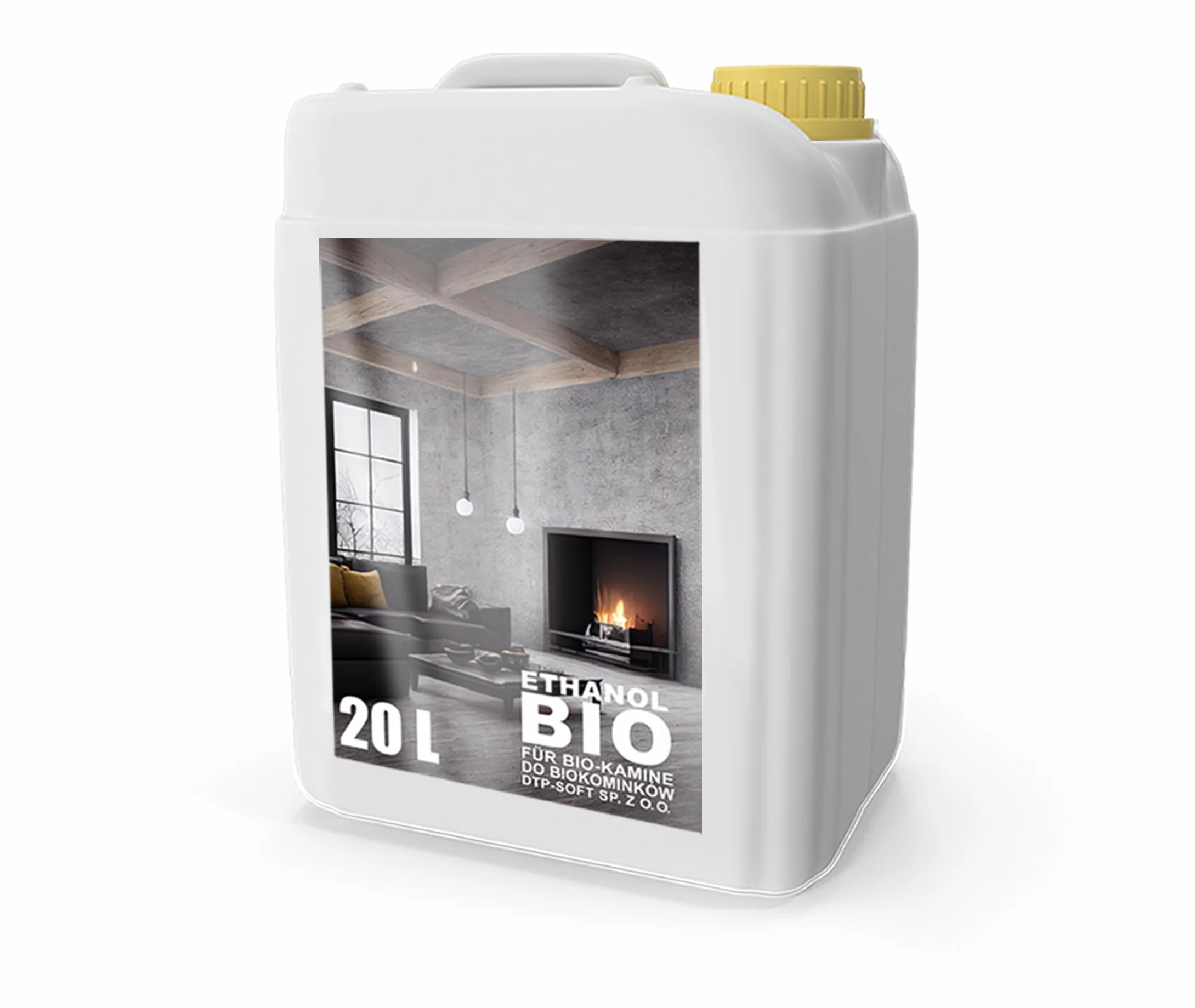 40 l Bioetanol Premium 96,6% czysty, 2x20 litrów ekologicznego paliwa do kominka etanolowego, czystego spalania, bez dymu, żywego i stabilnego płomienia (bezwonny)