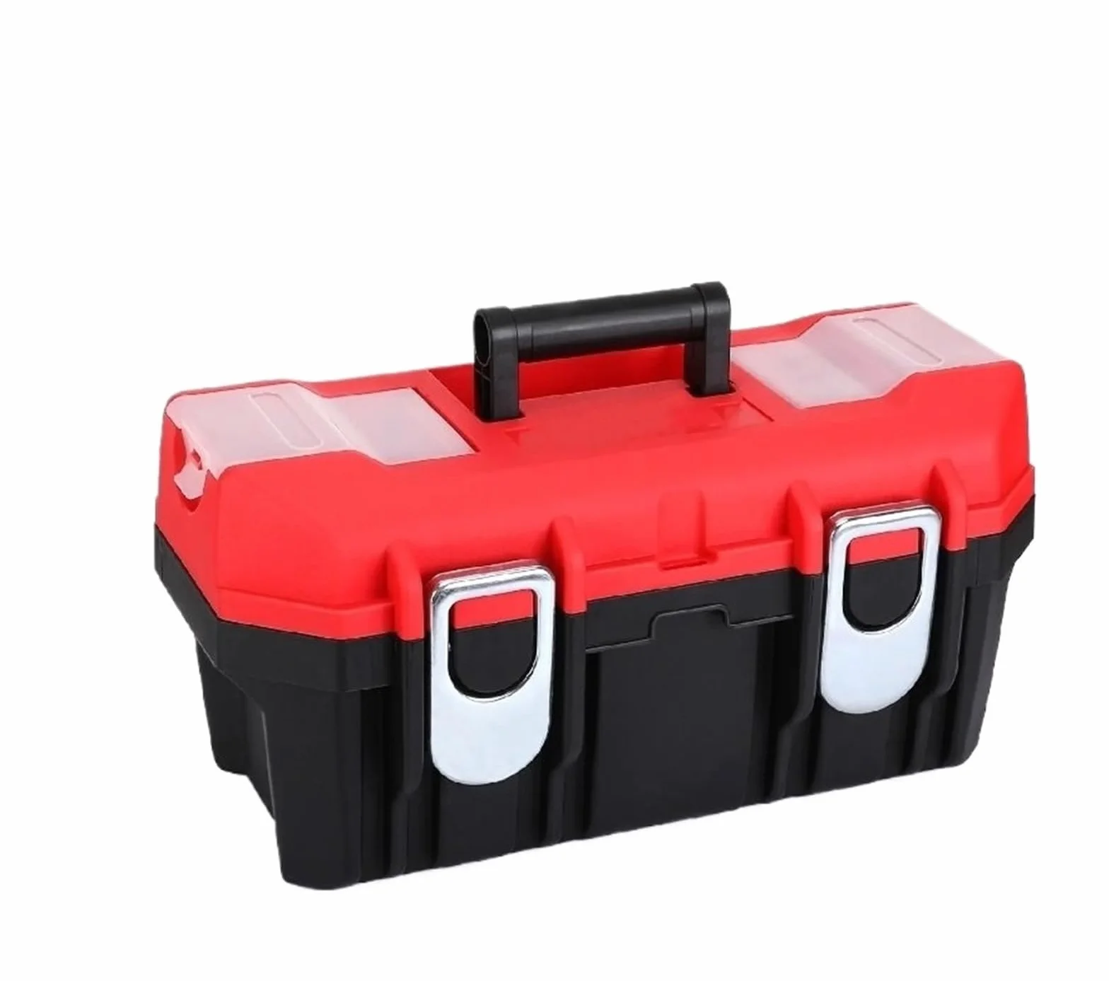 Skrzynki narzędziowe 16" plastikowa skrzynka narzędziowa z tacką, wodoodporna, dwuwarstwowa, wielofunkcyjna, organizery, etui z uchwytem Organizer na narzędzia