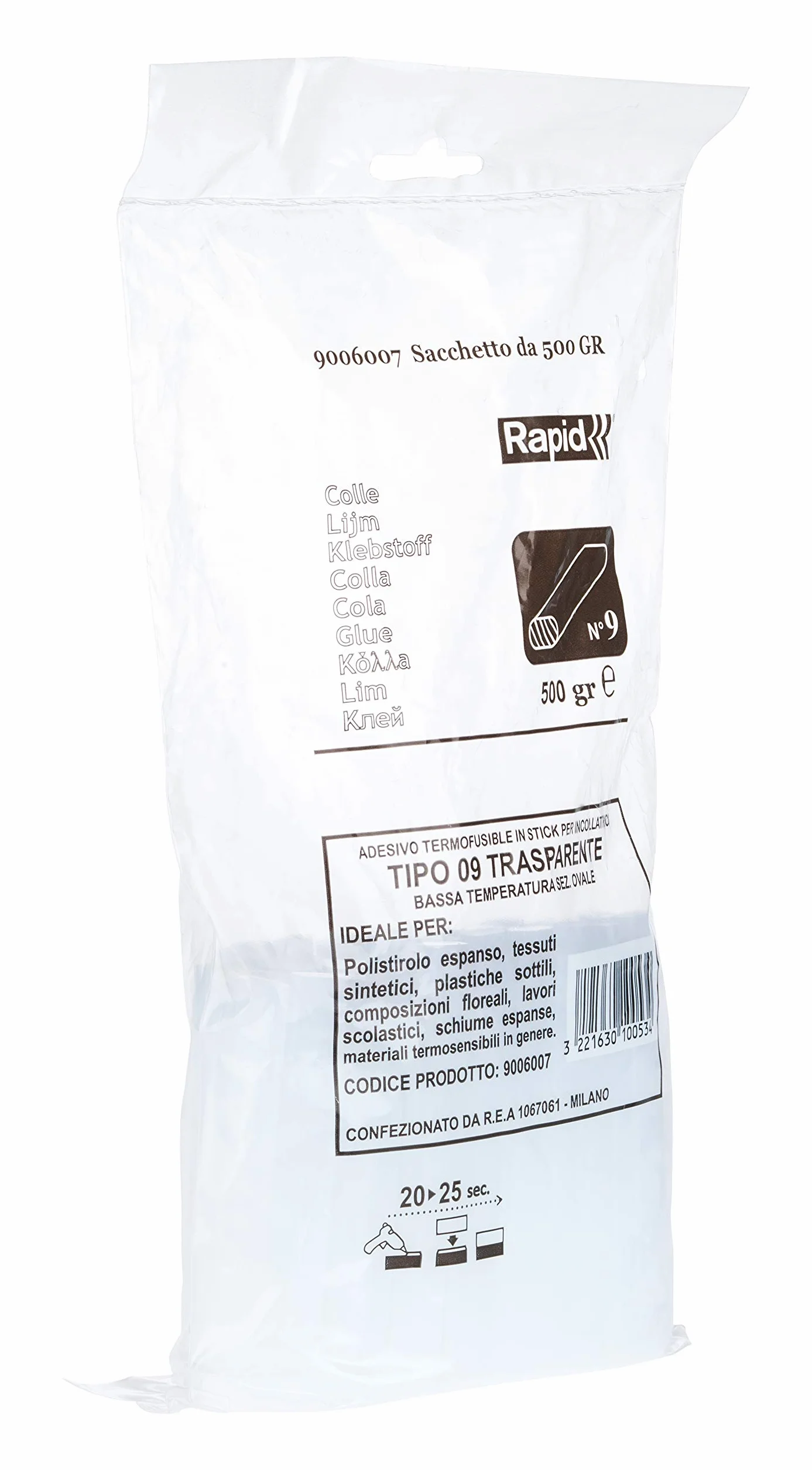 Rapid Wkłady Klejowe, Przezroczysty, 500 g