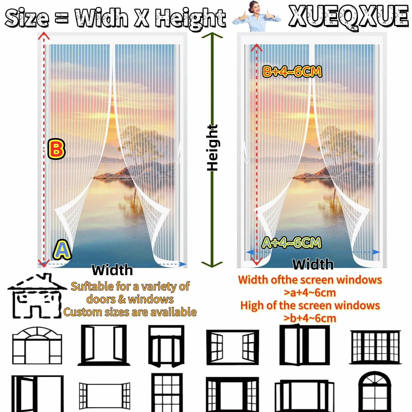Moskitiery Do Drzwi 200 x 198 cm Silne Magnesy, Montaż Bez Wiercenia, Zamyka Się Automatycznie, Chroni Przed Muchami I Owadami Drzwi Francuskie Z Moskitierą Do Tarasowych, Biały