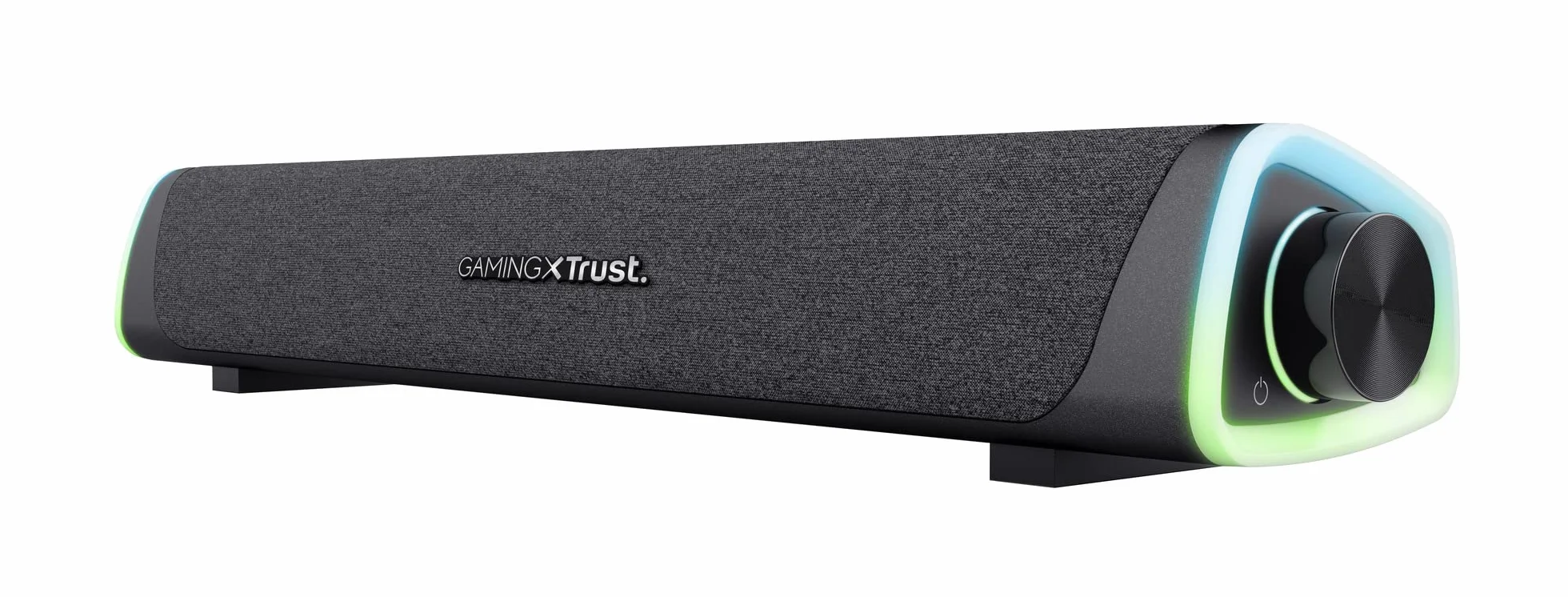 Trust Gaming GXT 620 Axon 12W RGB Podświetlana listwa dźwiękowa, zasilanie USB, 3,5 mm AUX, głośnik PC do laptopa, smartfona, tabletu, telewizora - czarny