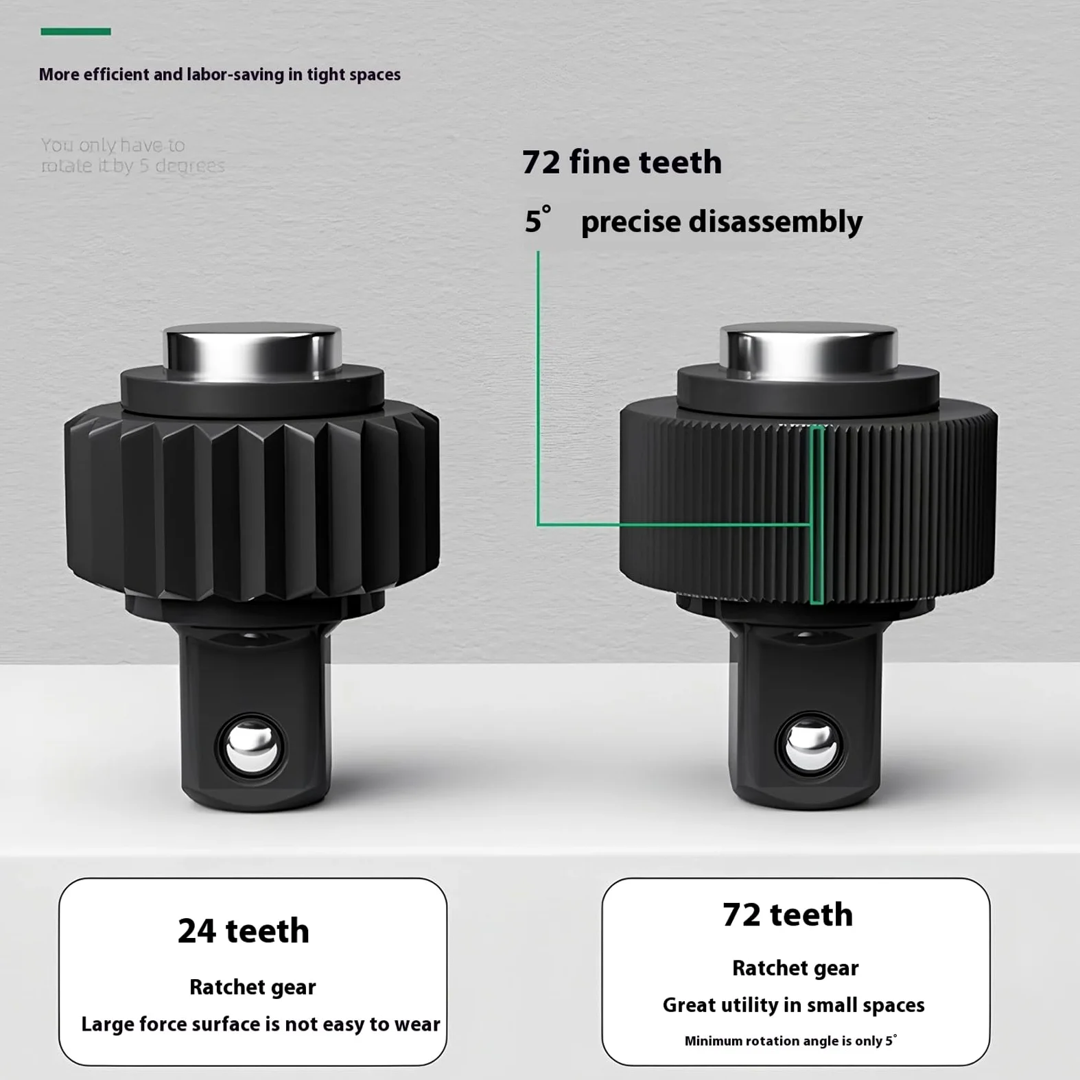 3/20.3 cm 1/5.1 cm 1/10.2 cm 72 zęby napęd klucz grzechotkowy profesjonalne ulepszenie motoryzacja łatwe gniazdo narzędzie ergonomiczny uchwyt grzechotka