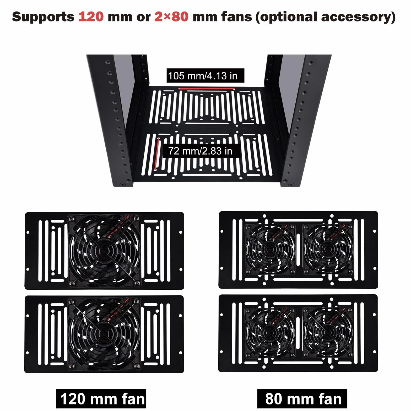 GeeekPi DeskPi RackMate T0 Plus, 25,4 cm (10 cali) 4U Mini Szafka Serwerowa dla Serwerów, Sieci, Urządzeń A/V, Głębokość 25,99 cm (10,23 cala) (Czarny)