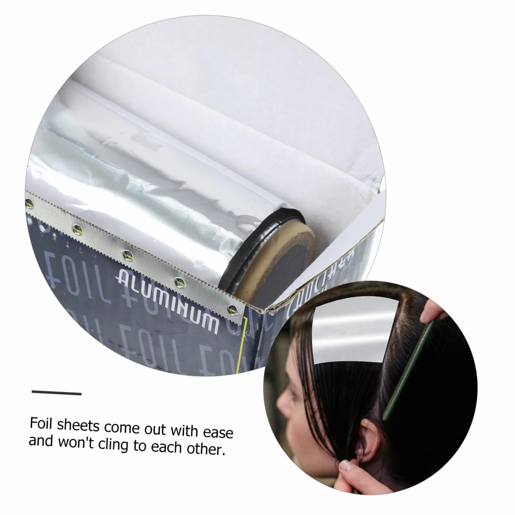 1rolka Roll of Hair Coloring Tin Foil Wygodny Materiał Do Koloryzacji Włosów Idealny Do Salonów Fryzjerskich i Łatwe Użyciu i Przechowywaniu Nie Przywiera