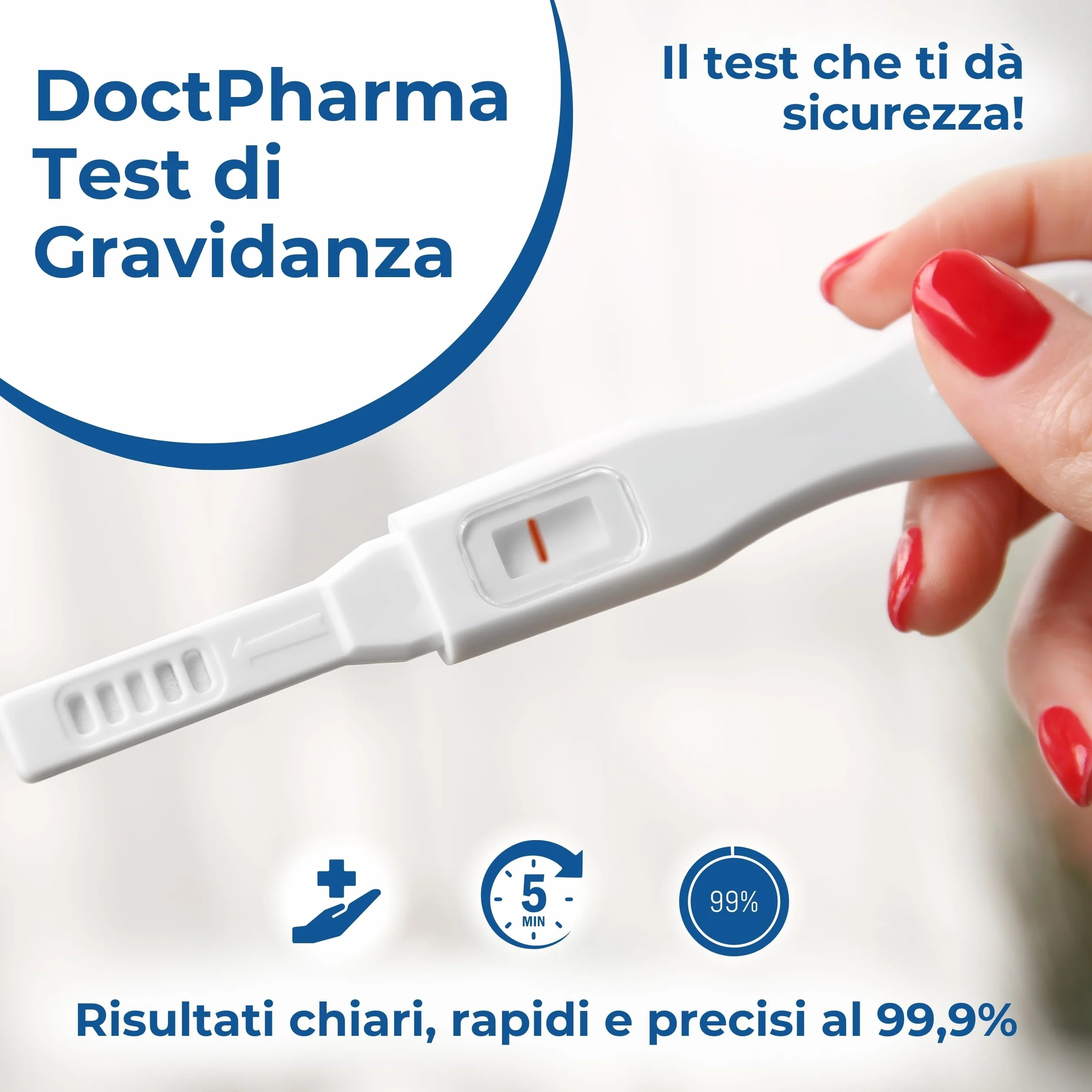 Bardzo czuły szybki test ciążowy, test ciążowy, wczesna ciąża wykrywająca 1 szt