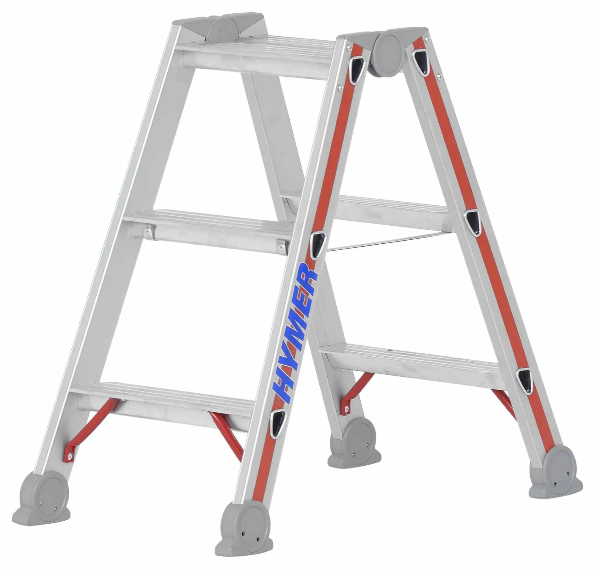 Drabina aluminiowa 2-stronna wolnostojąca 2x3 stopni 1,69m HYMER