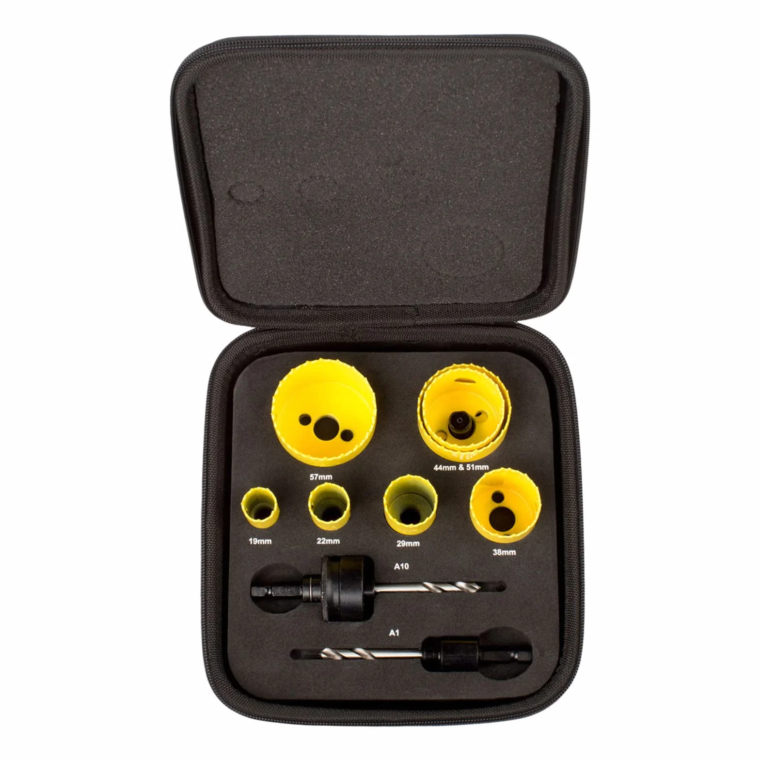 Starrett Bi-metalowy zestaw do otwornic - 7-częściowy KFC07021 szybki zestaw do cięcia hydraulicznego z zestawem altan, kompatybilny z Bosch Dewalt Hitachi Festool Milwaukee