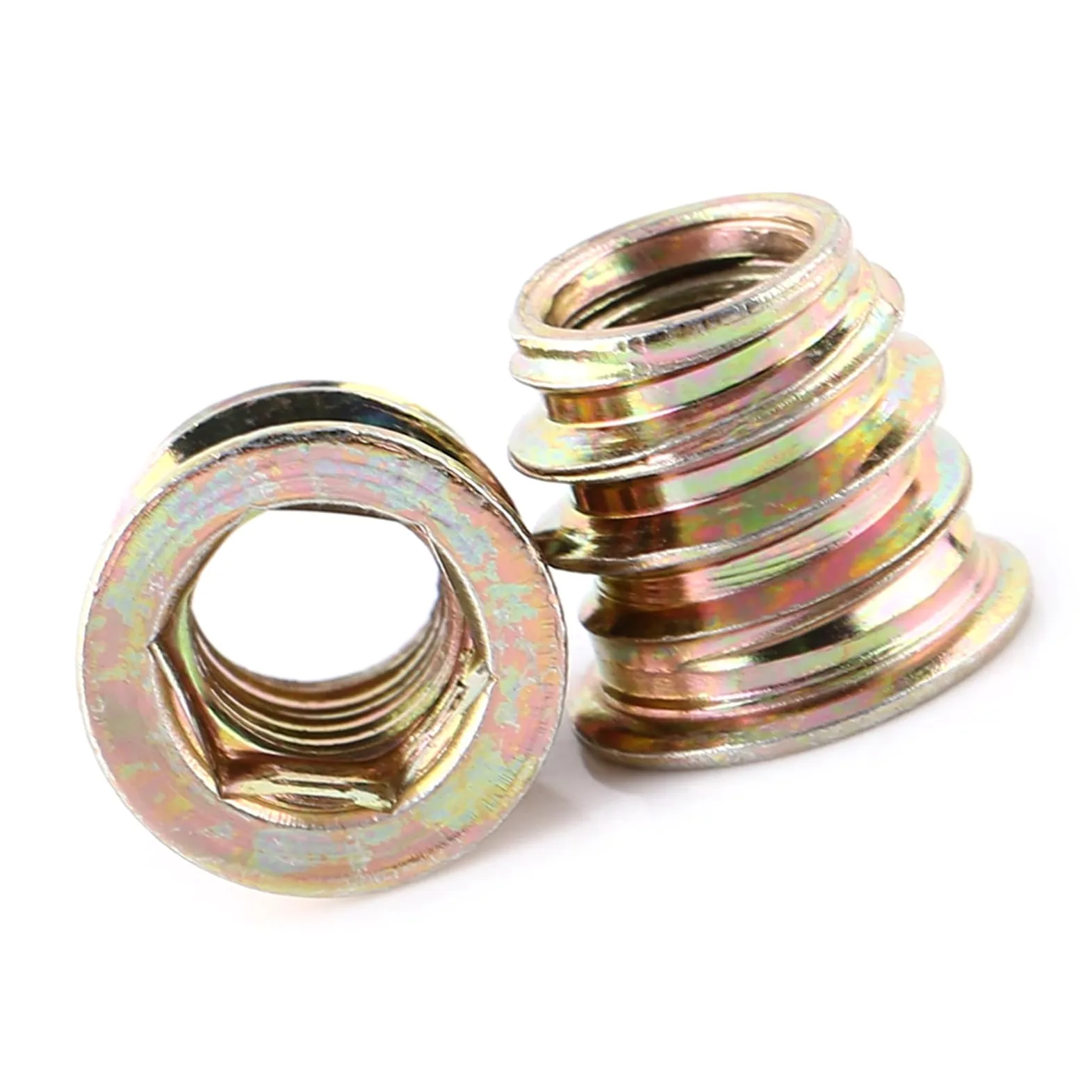 Wakects Heks Drive Naker, 20pc Trwały nakrętkę Wkładki do Drewna do Obróbki Drewna (M8*13 mm)