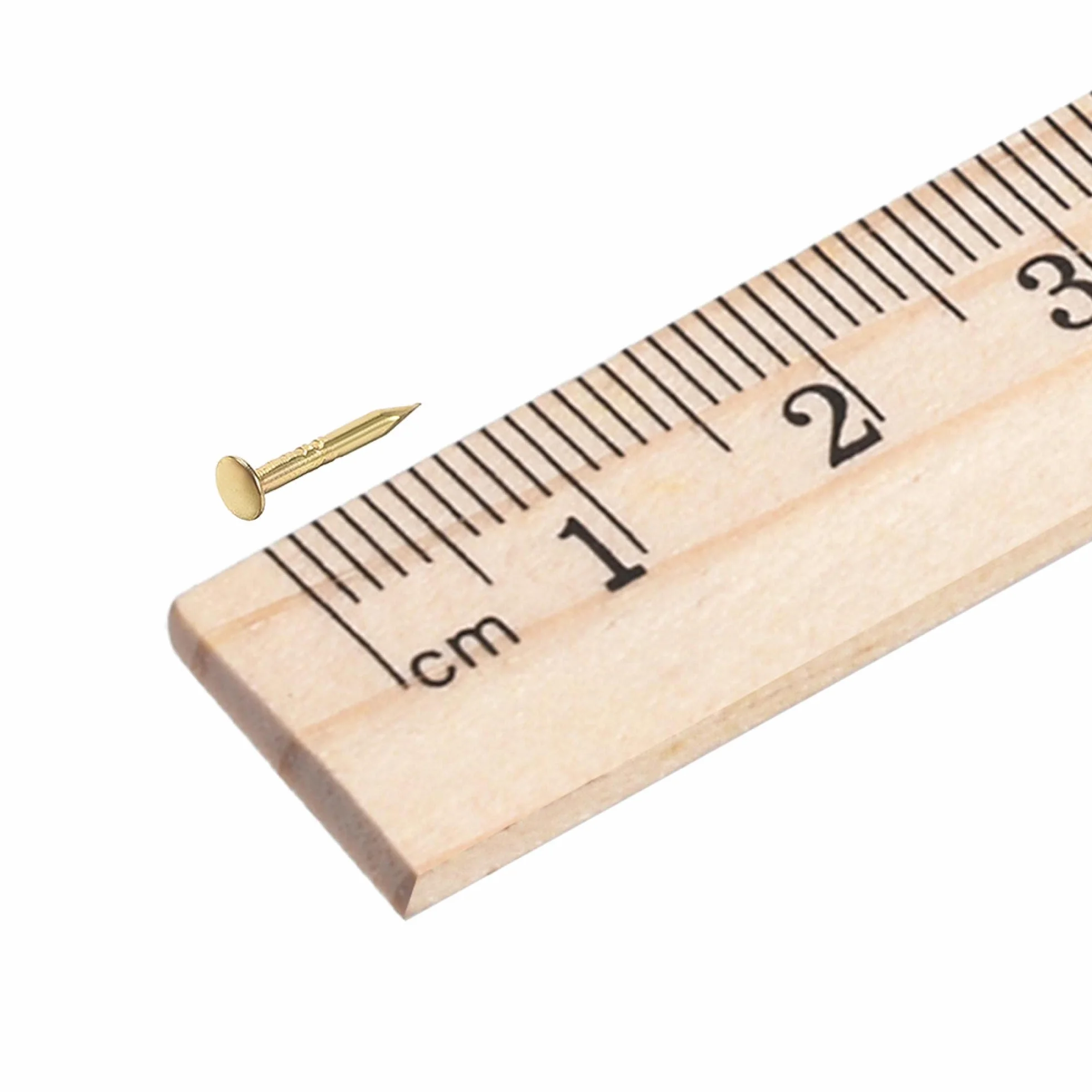 sourcing map 500 sztuk małych gwoździ sprzętowych żelazo 1 x 8 mm (DxL) do samodzielnego wykonania dekoracyjnych drewnianych skrzynek akcesoria złoty odcień