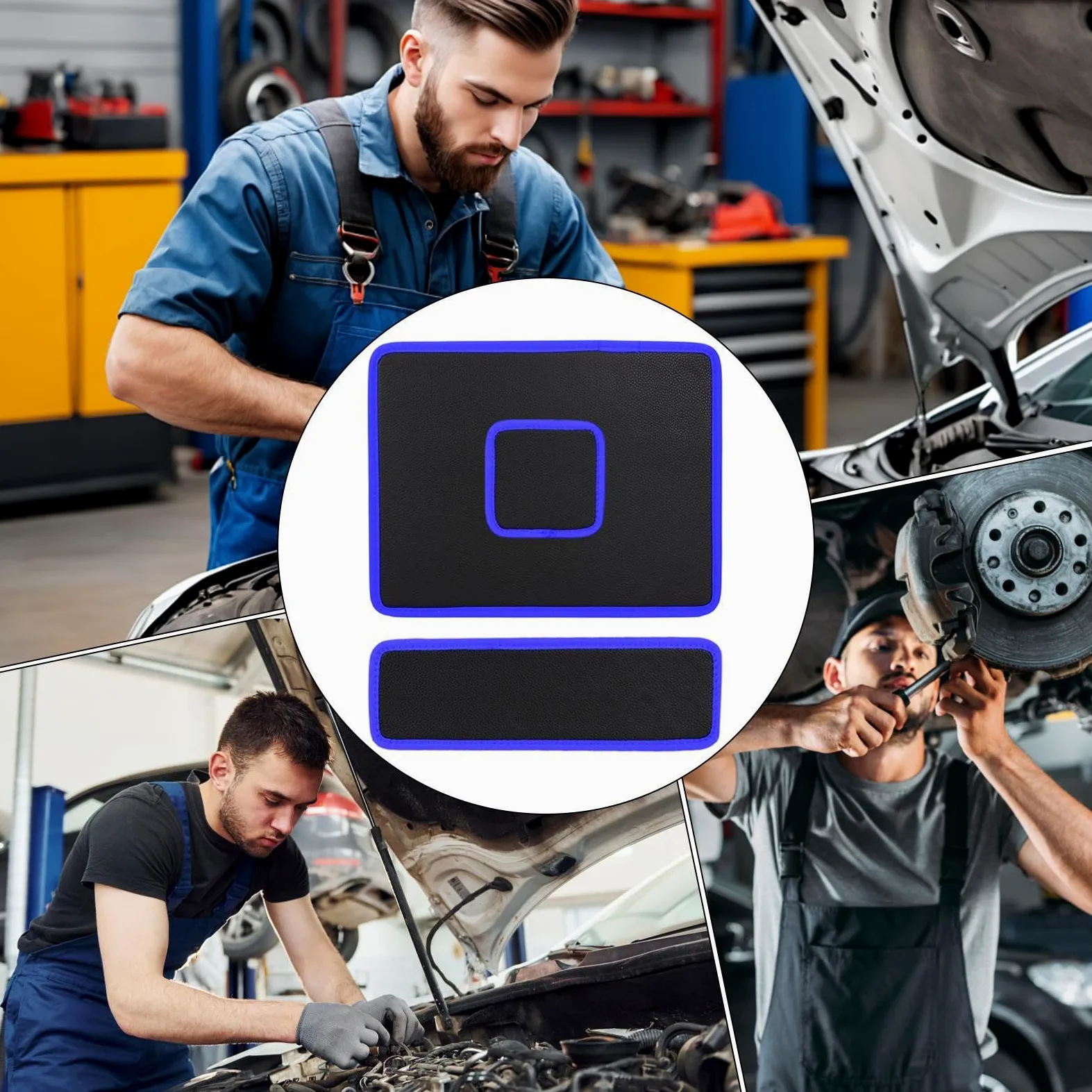 Magnetyczna Mata Na Narzędzia Dla Mechaników Organizer Na 3 Sztuki | Elastyczny Magnetyczny Przybornik na Części do Domu Garażu Warsztatu Budowy Naprawy Samochodów Mechanika Elektryka