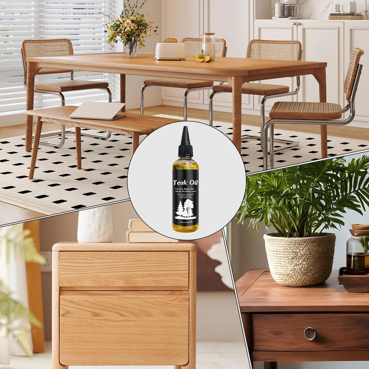 Wood odżywka olejowa, 100 ml, twarda renowacja mebli, nie-szary olej tekowy, stół z drewna, biurko, półka, ochrona drewna, formuła