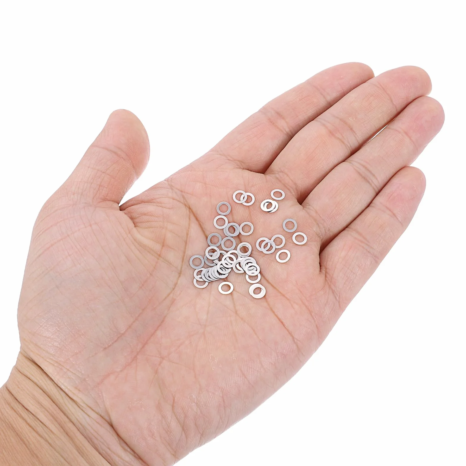 QUARKZMAN M3 304 podkładki ze stali nierdzewnej, 50 sztuk, 3 x 5 x 0,1 mm, ultra płaskie podkładki karoseryjne do sworzni śrubowych, napraw elektroniki, samochodów