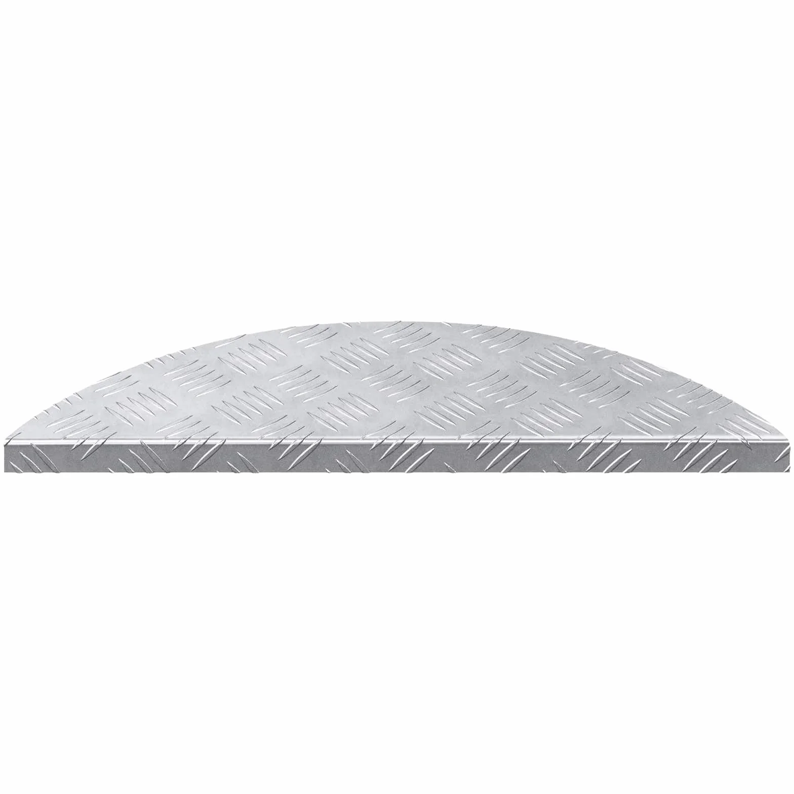 Stopnie schodów aluminiowych, 10 sztuk, srebrne, 60 x 18 x 2,5 cm | Antypoślizgowa konstrukcja płyty w kratkę, do wewnątrz i na zewnątrz, łatwa do czyszczenia
