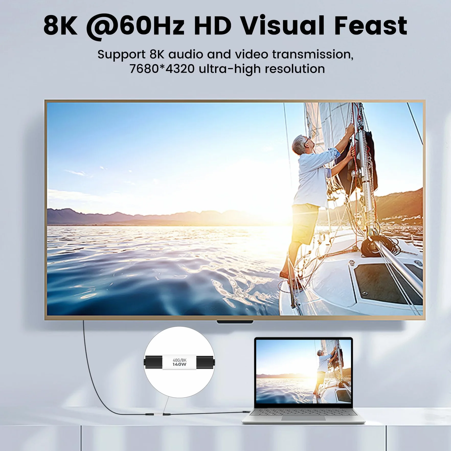 Złącze USB C żeńsko-żeńskie 40 Gb/s 140 W USB 4.0 Typ C 2 sztuki