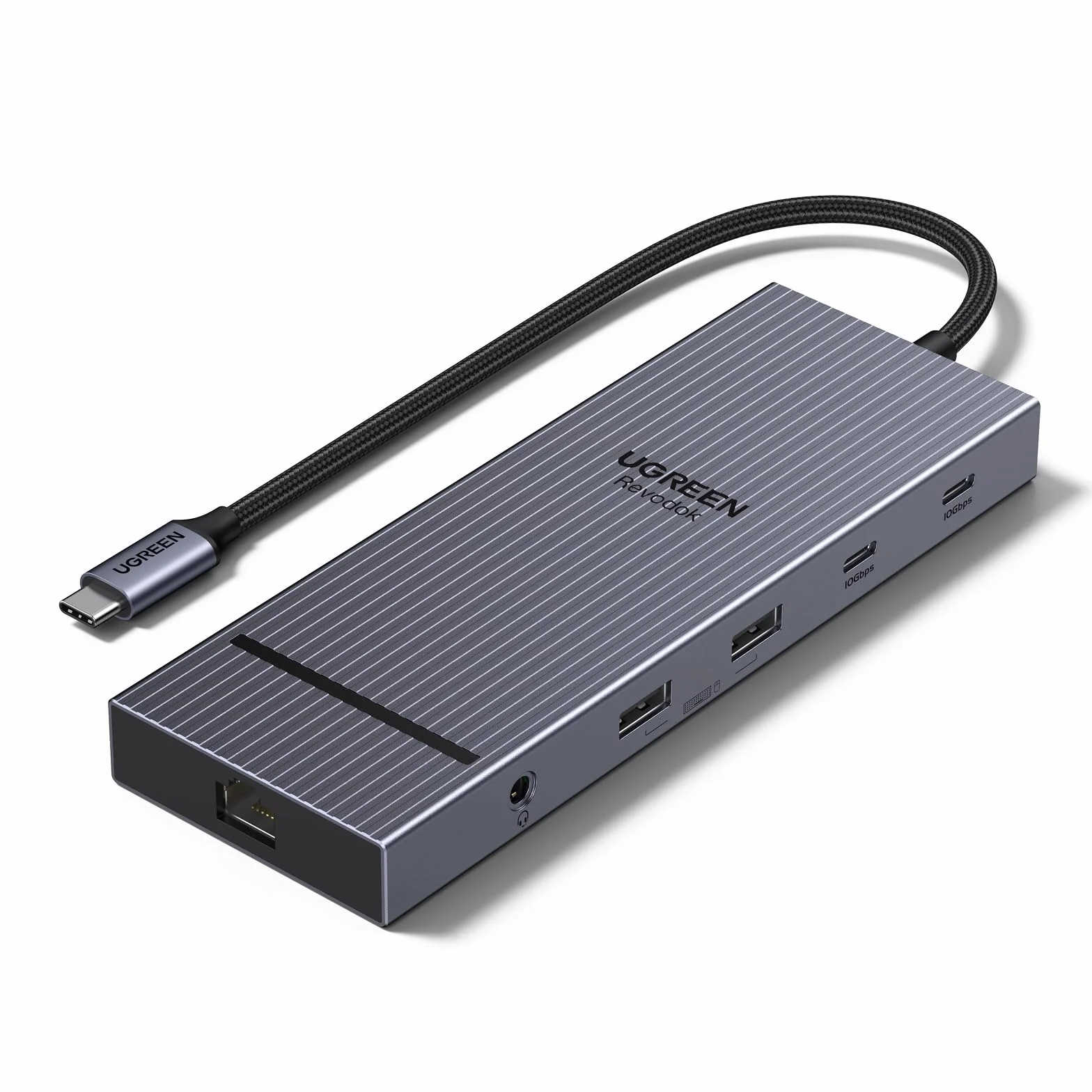 UGREEN Revodok Pro Stacja dokująca 3 wyświetlacze HDMI 4K 60Hz DisplayPort 4K 120Hz USB-C 10 Gb/s USB-A SD TF LAN audio 100W PD
