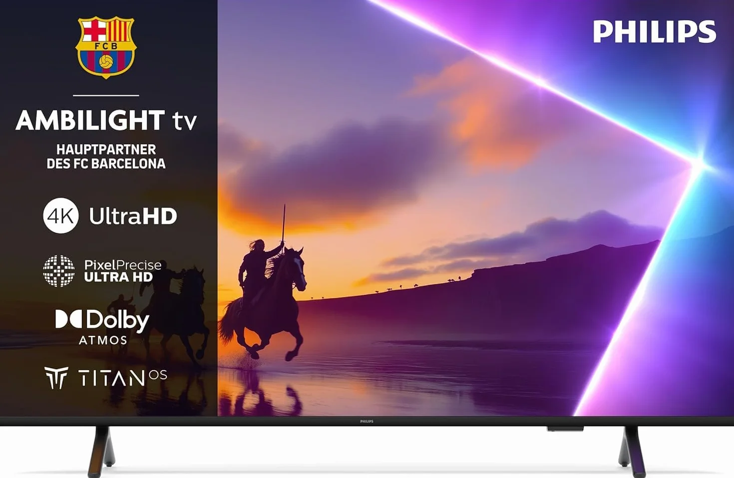 Philips Ambilight 43PUS8500 4K LED Smart TV 43 cali Pixel Precise Ultra HD Titan OS Dolby Atmos