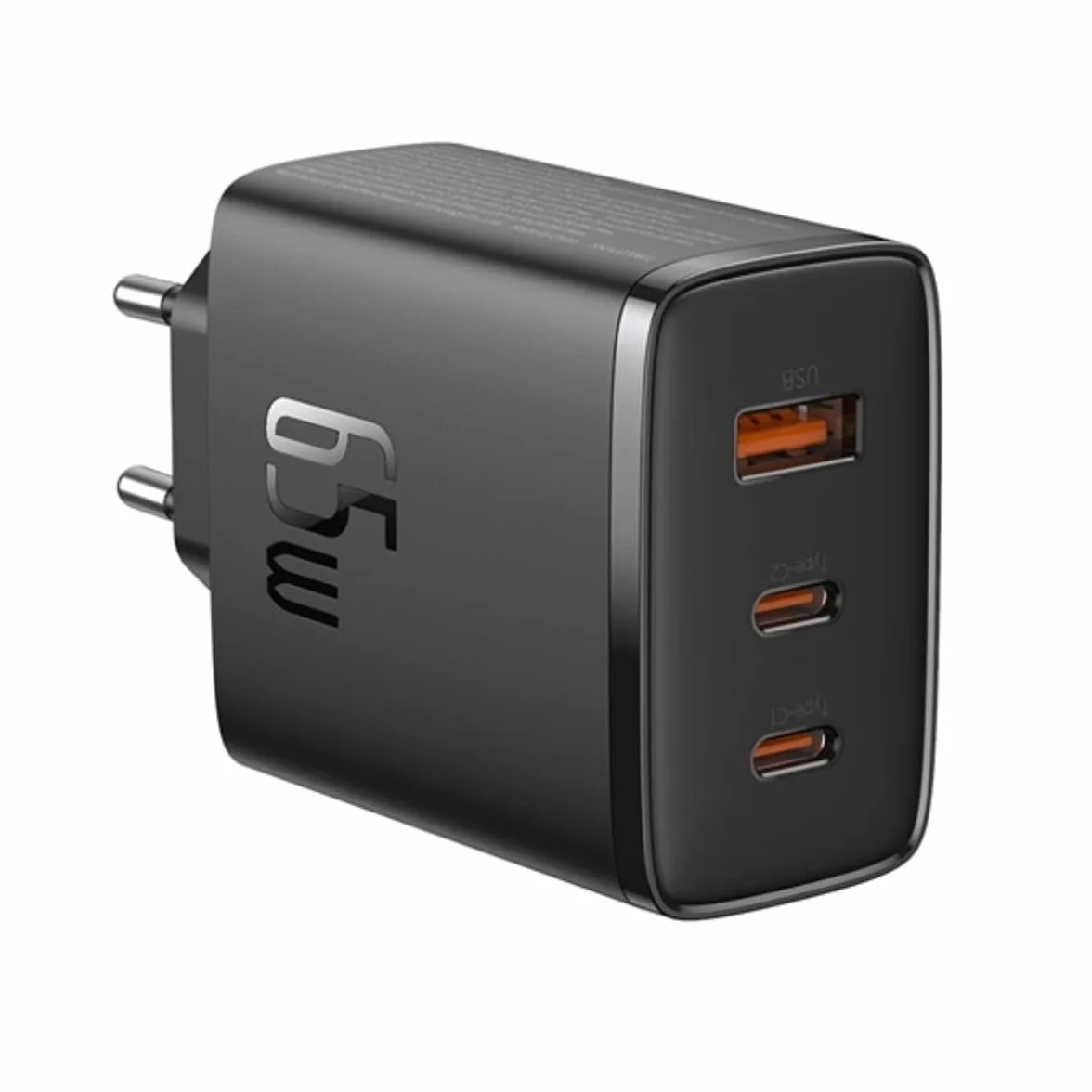 Baseus Travel Charger Cube Pro GaN Quick Charger 65W C+C+U Black EU