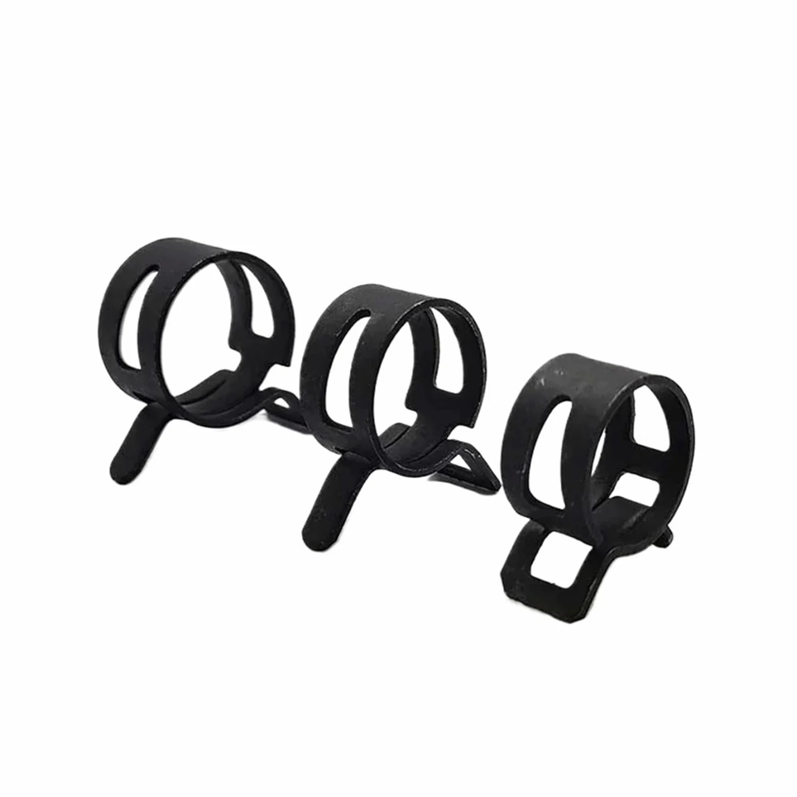 80 szt. 7-18 mm Czarny Q673B Sprężyna podciśnieniowa Zacisk węża paliwowego, oleju i wody do zacisku opaski zaciskowej Metalowy element mocujący