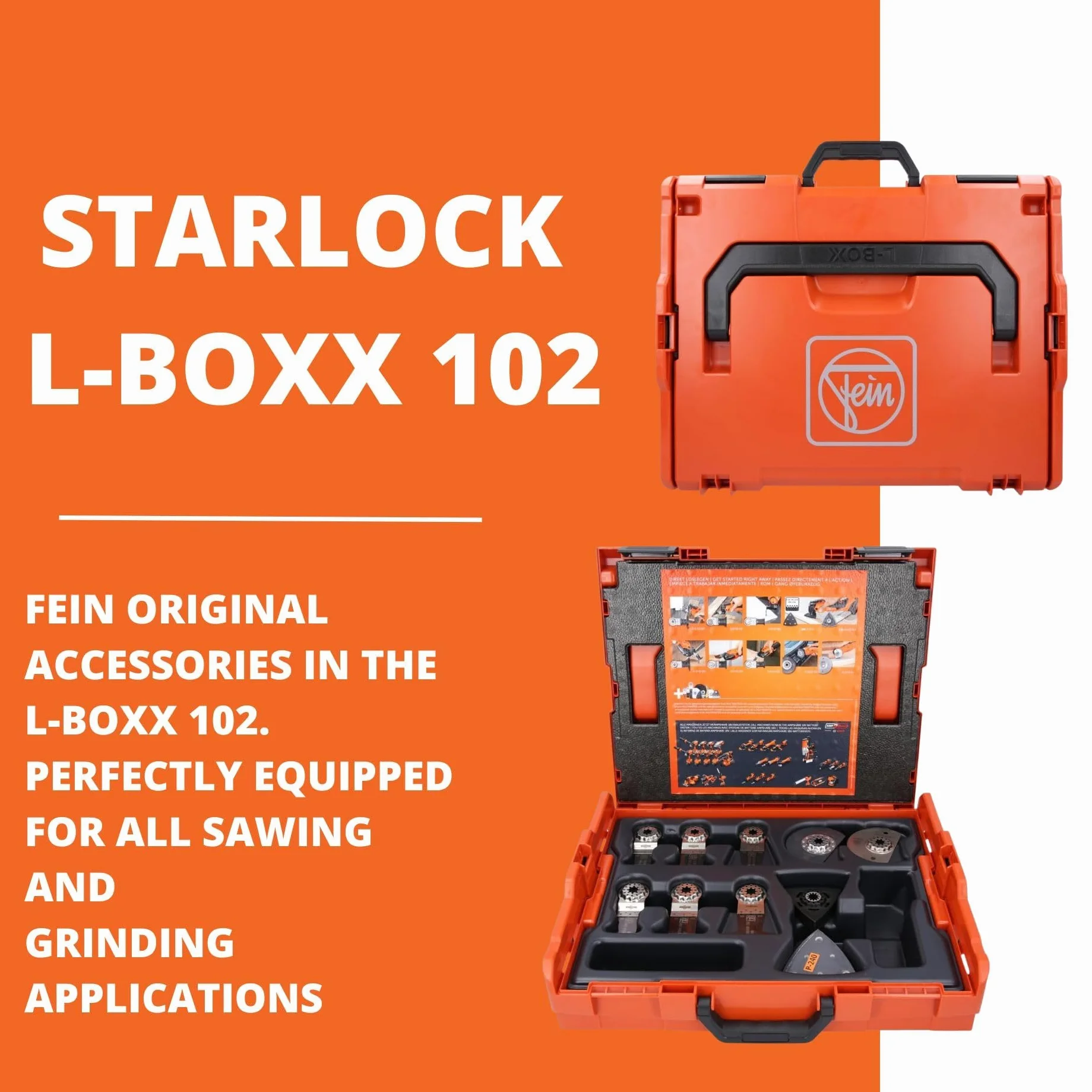 Fein 34-częściowy zestaw akcesoriów wielofunkcyjnych Starlock L-Boxx 102