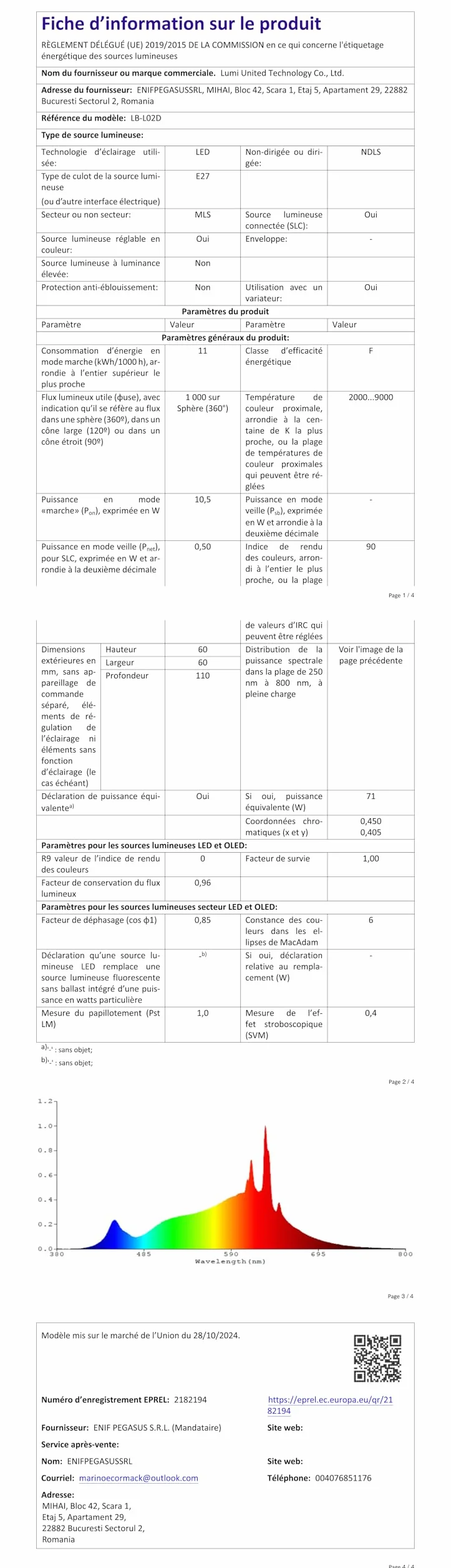 Aqara Żarówki LED T2 (E27, RGB CCT), Thread/Zigbee, Regulowana biel (2000 K-9000 K), RGB Zmieniająca Kolory z 16 Mln Kolorów, Odp. 75 W, Matter, Zgodna z HomeKit, Alexą, Google