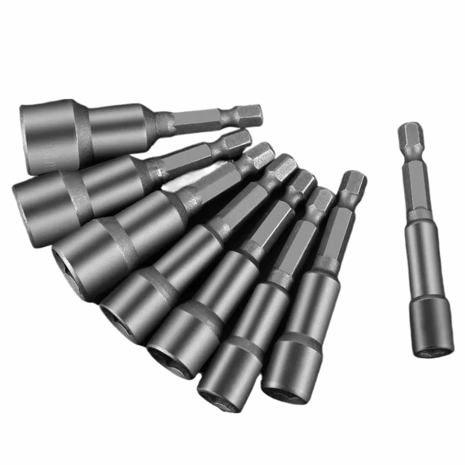 AVIMYA Wkrętak nakrętki sześciokątnej adapter wiertła klucz nasadowy narzędzie śrubowe 5,5 mm-19 mm wiertarki udarowe narzędzia z uchwytem udarowym (kolor: 19 mm x 80)