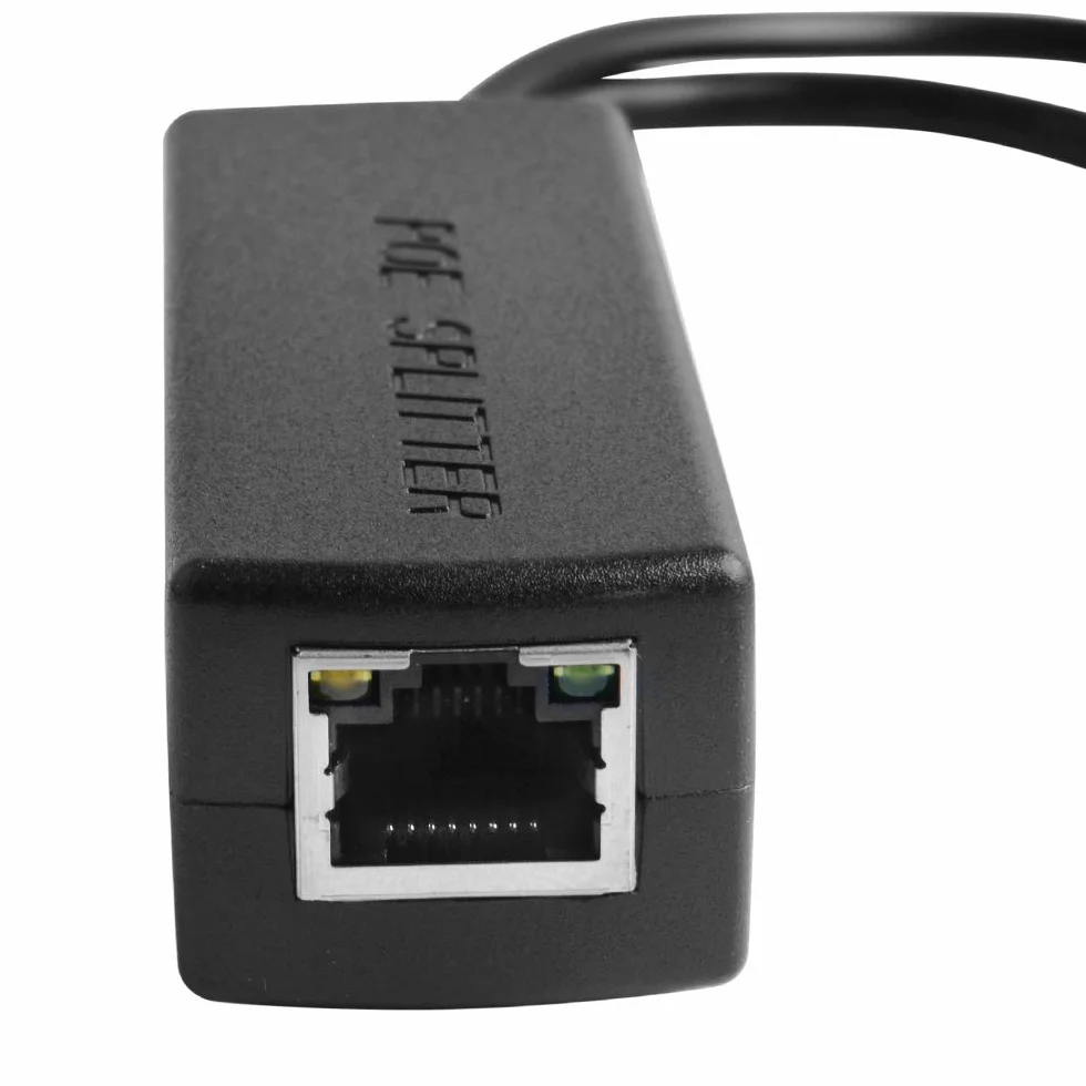 GeeekPi Rozdzielacz Gigabit PoE, adapter Ethernet 48 V na 12 V 2 A, zgodny z IEEE 802.3af