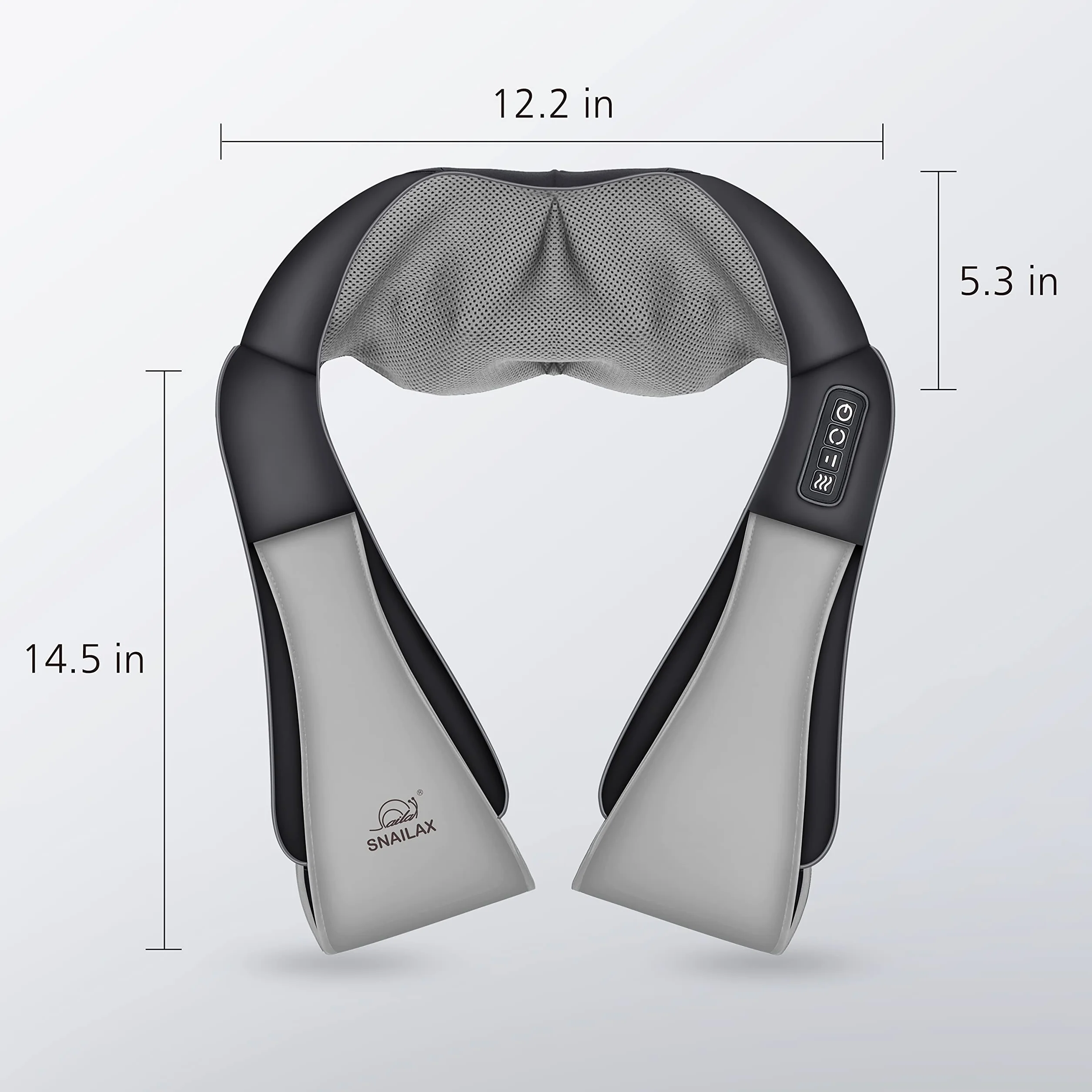 Snailax Shiatsu urządzenie do masażu karku, ramion, pleców, elektryczne, rotacyjne 4D, prezent dla mężczyzn i kobiet