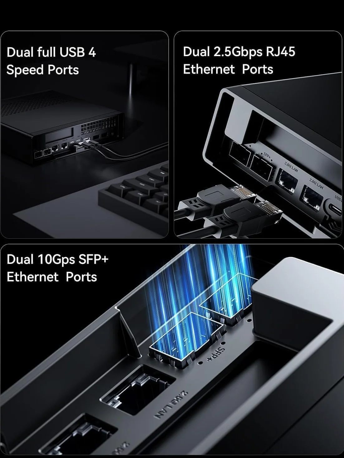 MINIS FORUM MS-01 Mini PC Stacja Robocza Intel Core i5-12600H 32GB RAM 1TB SSD 10Gbps SFP+