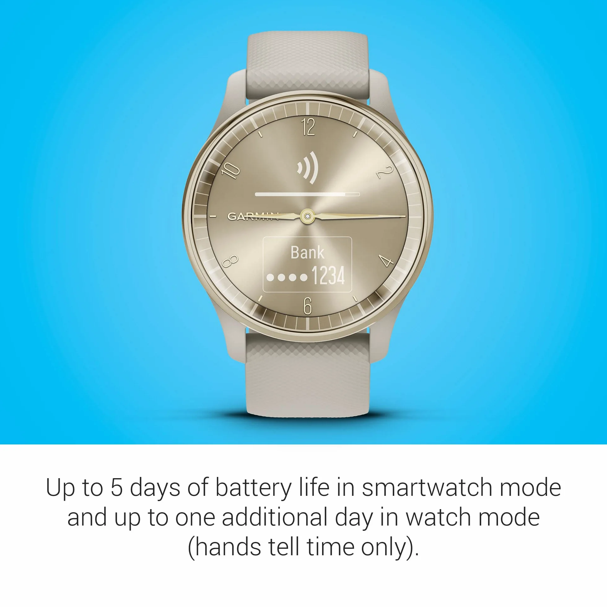 Garmin vivomove Trend Hybrydowy Smartwatch Francuski Szary