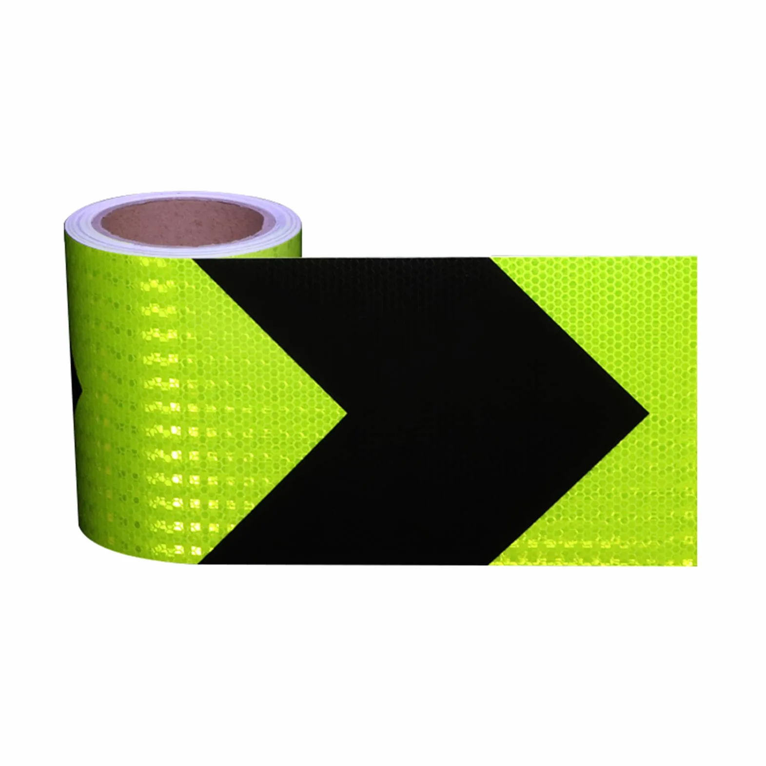 Taśma odblaskowa 10 metrów x 15 cm taśma ostrzegawcza ze strzałkami samoprzylepna odblaskowa naklejka o dużej intensywności do samochodu ciężarowego(Green Black)