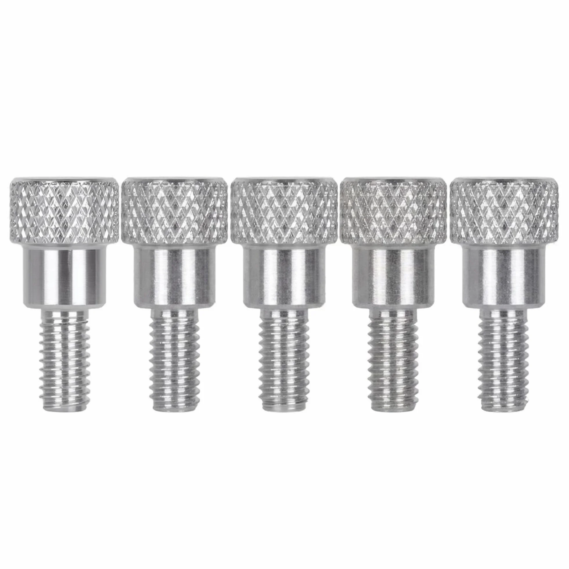 PrecisionGeek - Śruby Radełkowane z Dystansem M5 x 10 mm L- 20 mm, Stal Nierdzewna (zestaw 5 szt.)