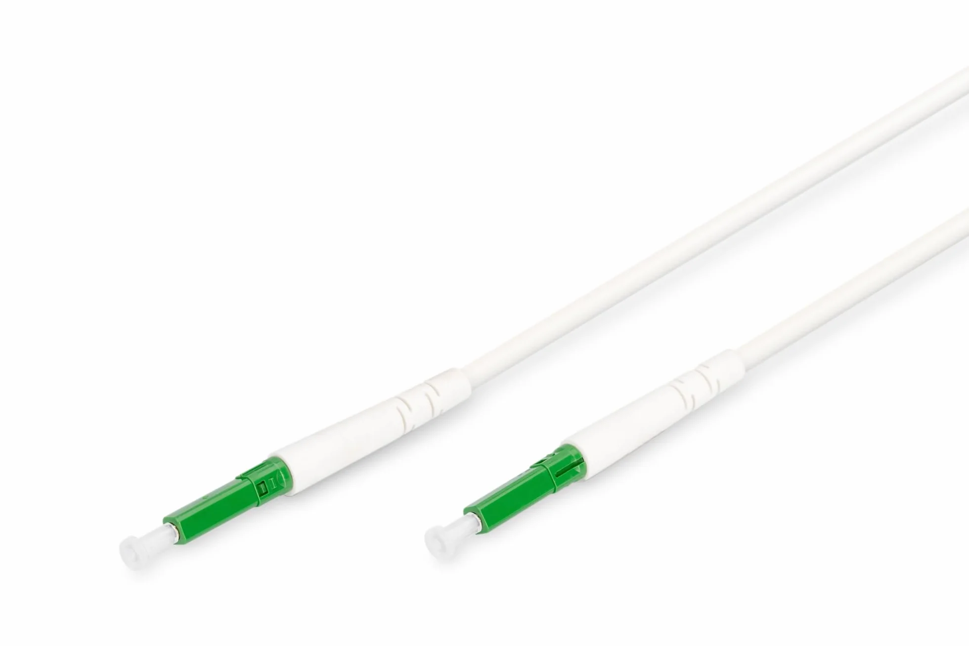 DIGITUS Kabel FTTH Drop – OS2 – jednomodowy – 30 m – 1 włókno – złącze LC-APC – wstępnie konfekcjonowany – zoptymalizowany pod kątem zginania G.657A2 – nadający się do wdmuchiwania – kabel – biały