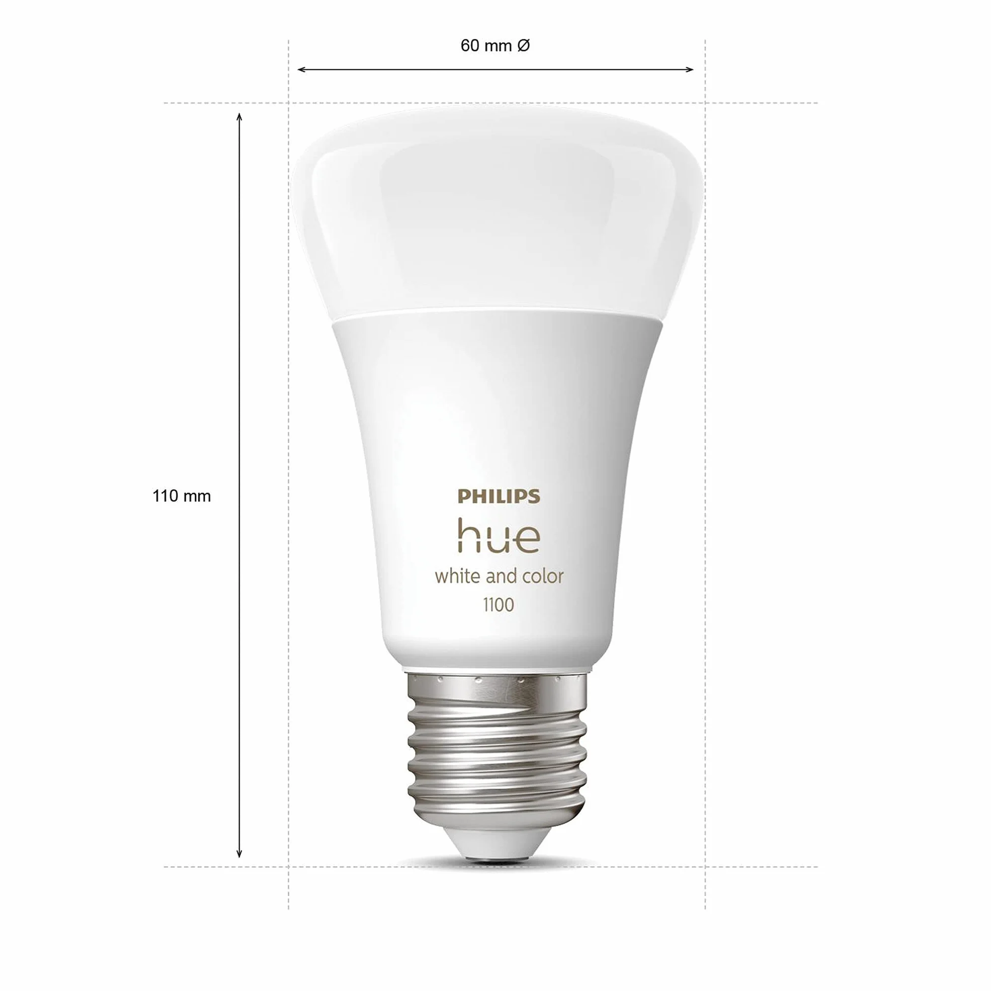 Philips Hue White and color ambiance Żarówka 2xE27 1100lm, 8W (75W), 16 mln kolorów, możliwość przyciemniania, inteligentne oświetlenie
