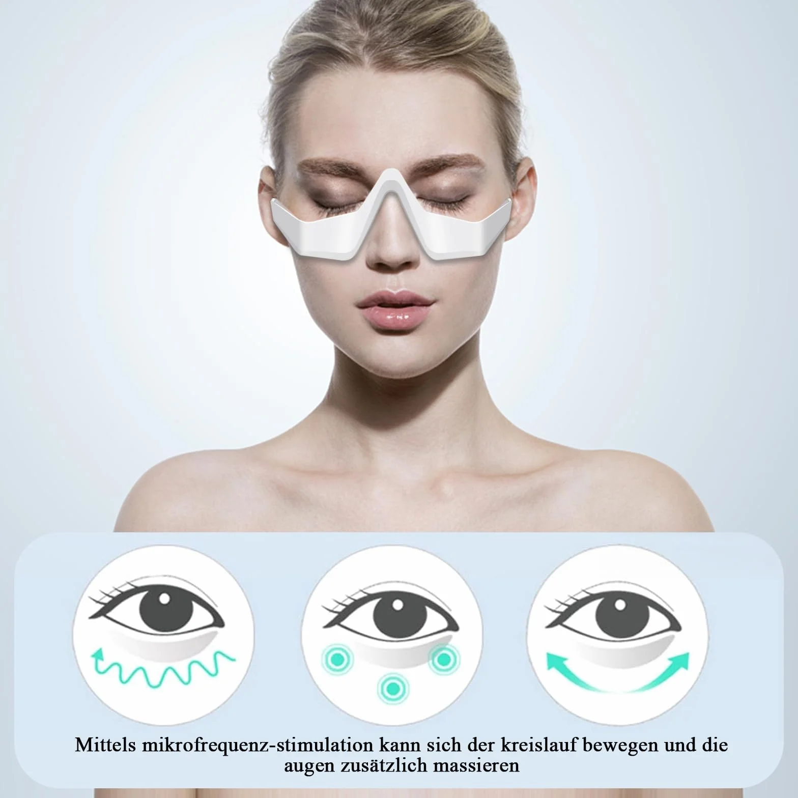 Wibracyjny masażer oczu 3D - elektryczna maska na oczy do łagodzenia obrzęków i suchych oczu, cienie - urządzenie do pielęgnacji oczu i urody
