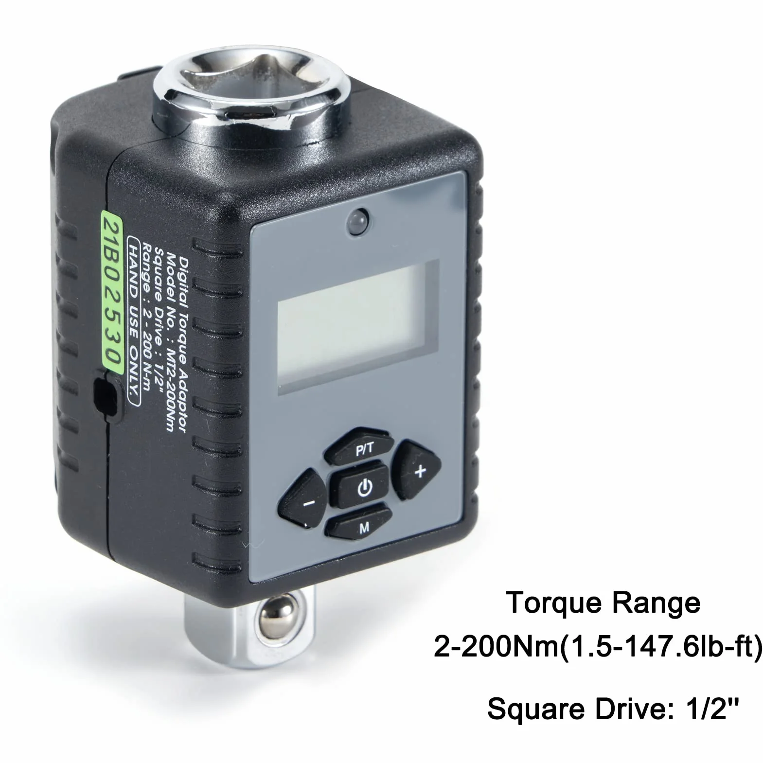 ThreeH 1/2'' (1,5 do 200 Nm) Ciężki adapter momentu obrotowego z cyfrowym wyświetlaczem LED i alarmem dźwiękowym (1/2'' napęd i zawiera adaptery do 3/8'' i 1/4'')