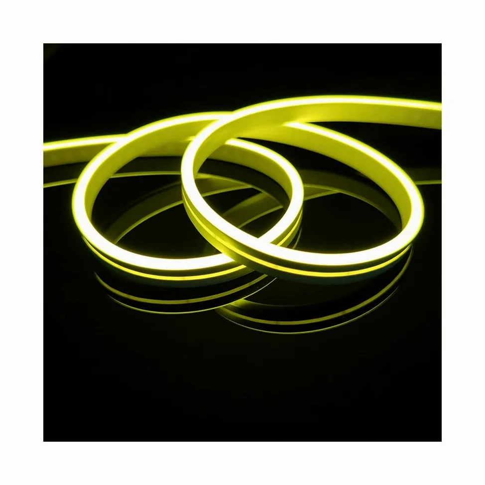 Elastyczne taśmy neonowe LED 12 V - wodoodporna rurka silikonowa, 2 metry, nadające się do krojenia, 1 szt(Lemon Yellow)