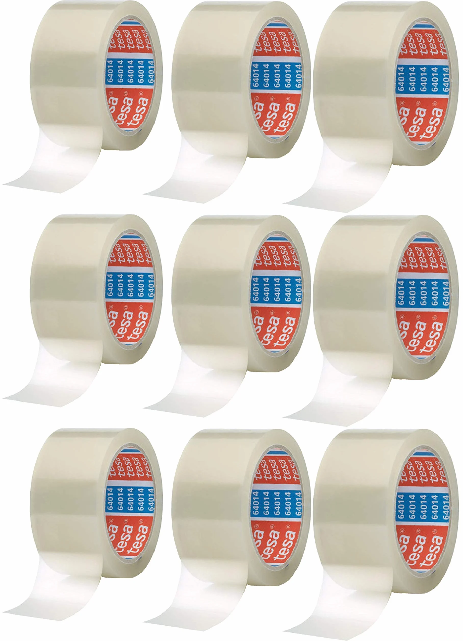 tesa Zestaw 36 rolek taśmy klejącej 64014, PPLow Noise, 50 mm x 66 m, przezroczysta, raport wydajności, pozwala na cichą pracę na bazie pasty akrylowej bez rozpuszczalników