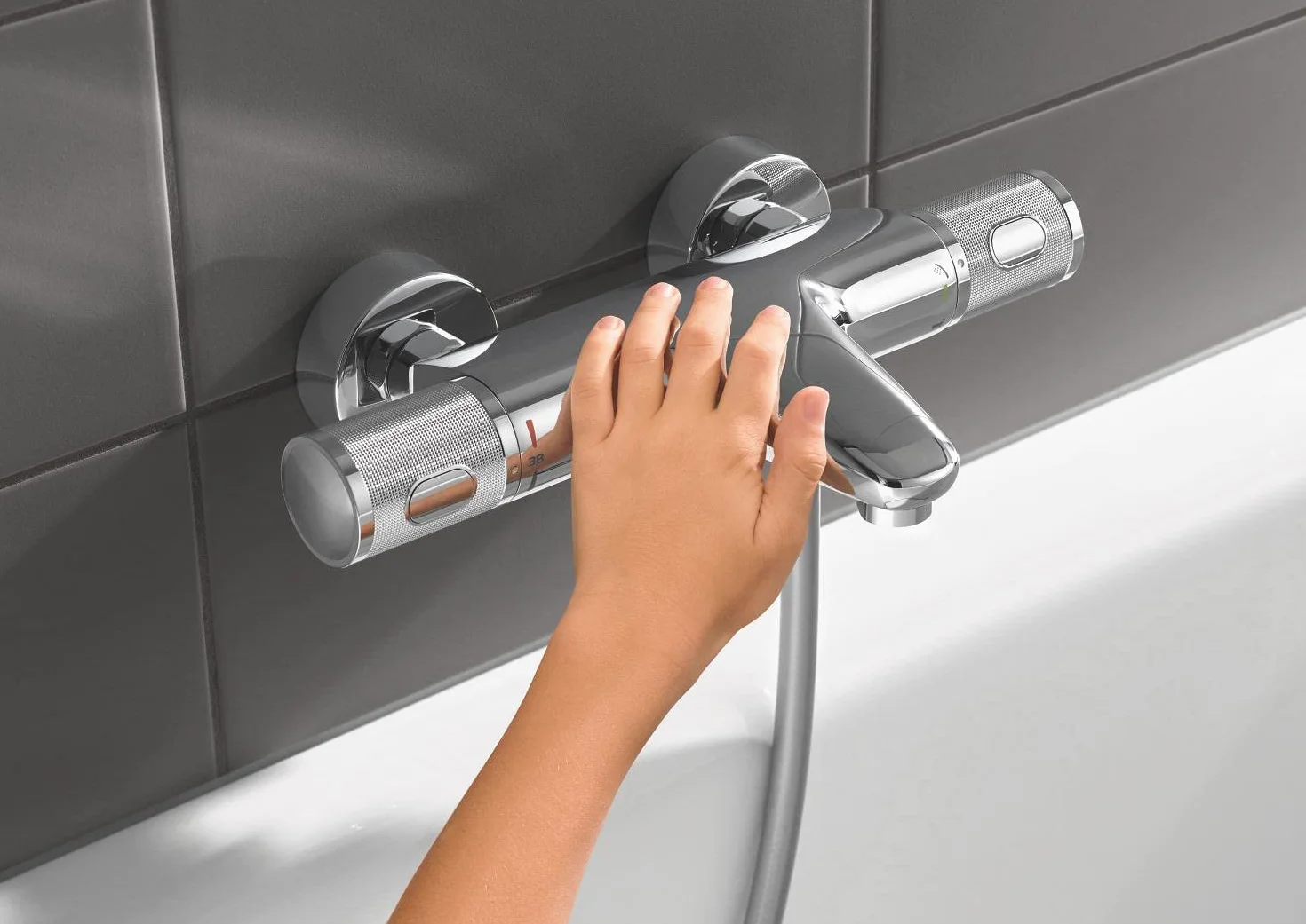 Grohe Precision Feel Bateria, Srebrny, ‎39 x 20,5 x 8 cm; 2,91 kg